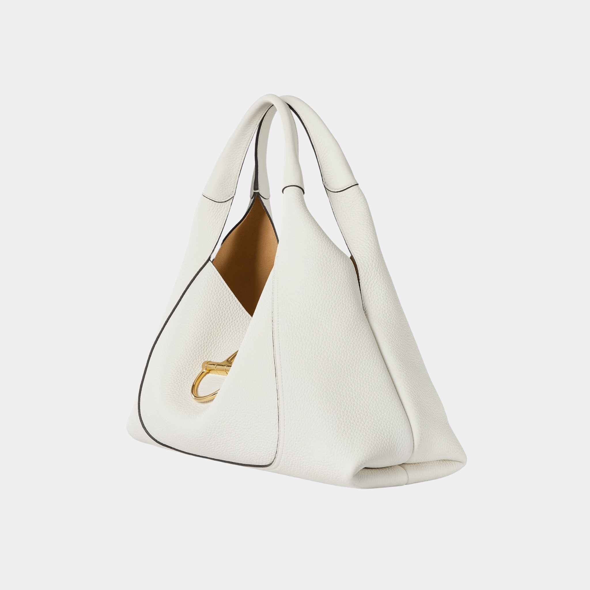 Gucci Softbit Maxi Shoulder Bag, White, Side