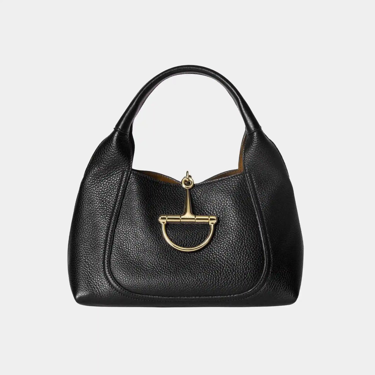 Gucci Softbit Medium Top Handle Bag, Black, Front