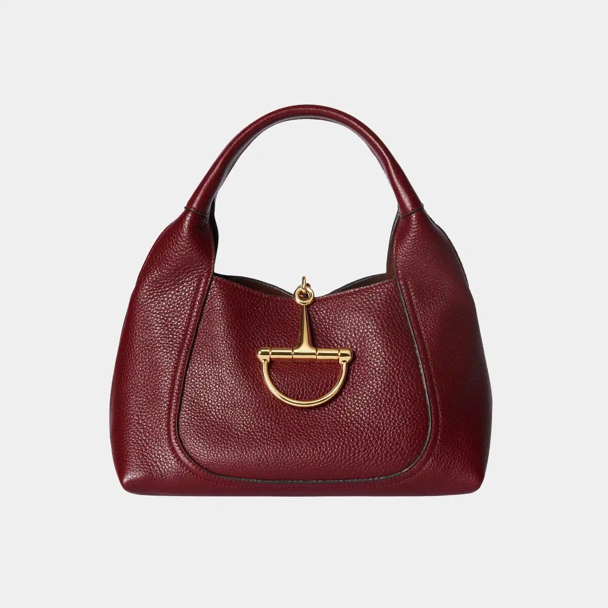 Gucci Softbit Medium Top Handle Bag, Rosso Ancora Red, Front
