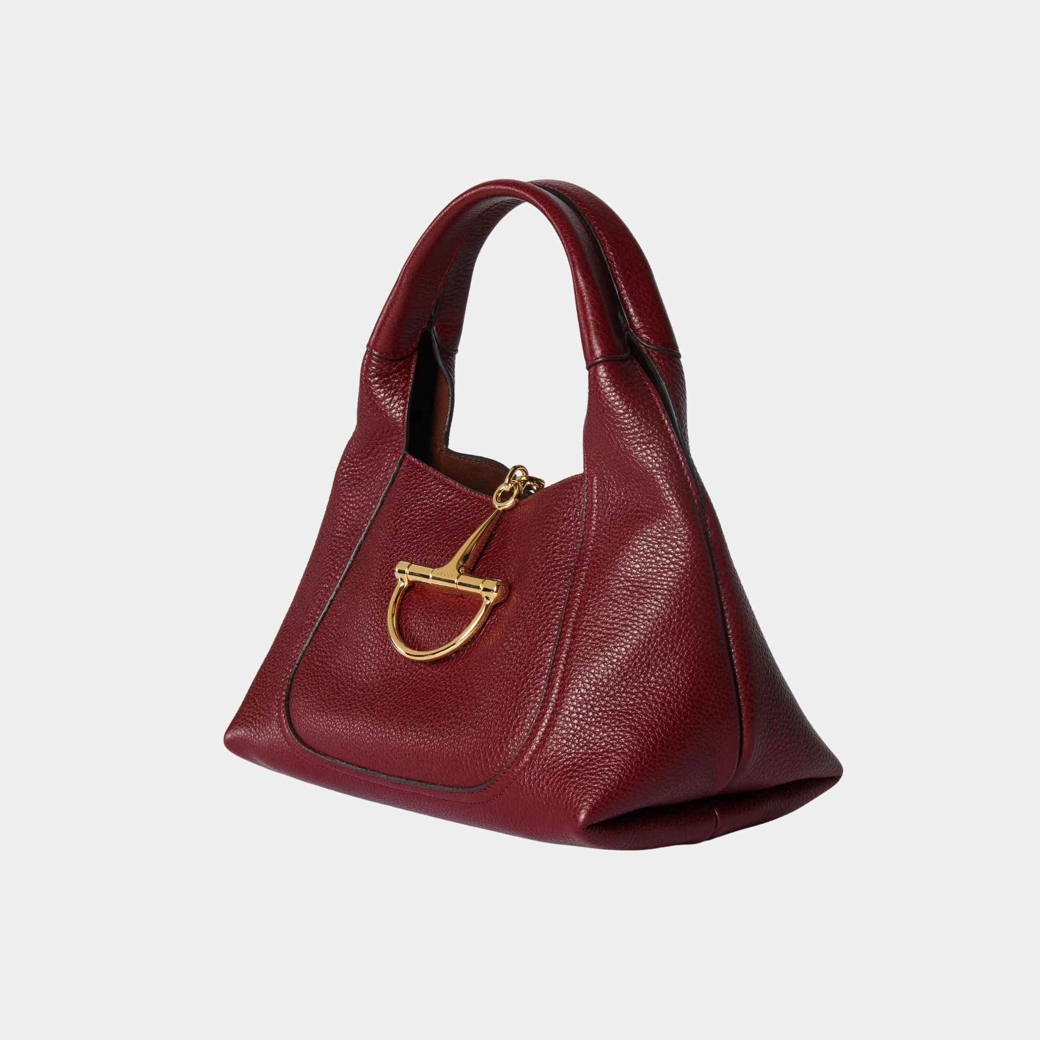 Gucci Softbit Medium Top Handle Bag, Rosso Ancora Red, Side
