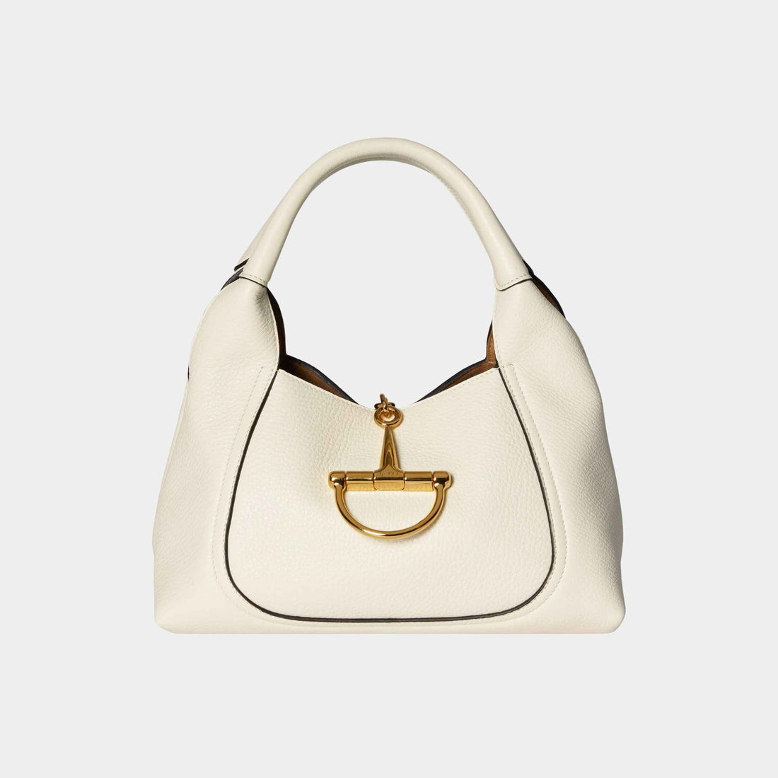 Gucci Softbit Medium Top Handle Bag, White, Front
