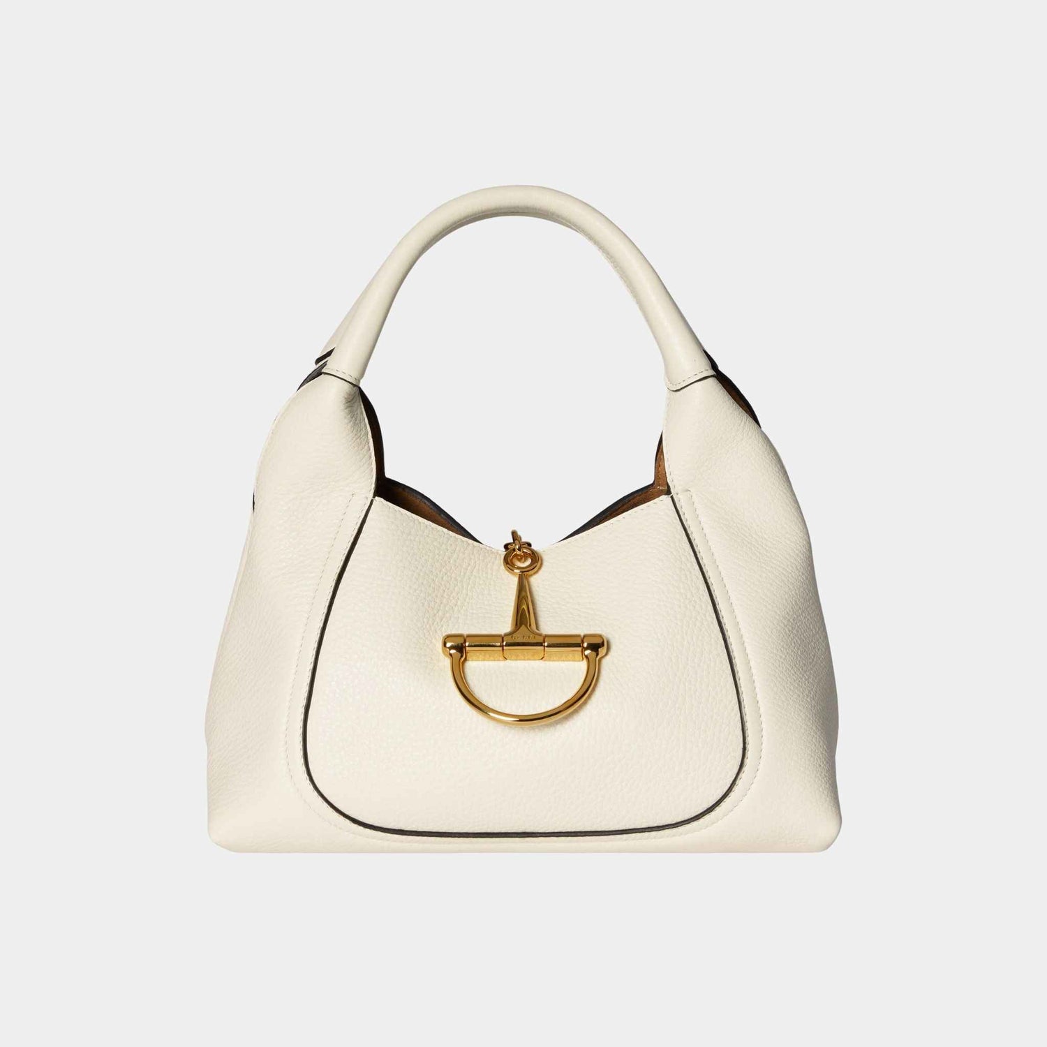 Gucci Softbit Medium Top Handle Bag, White, Front