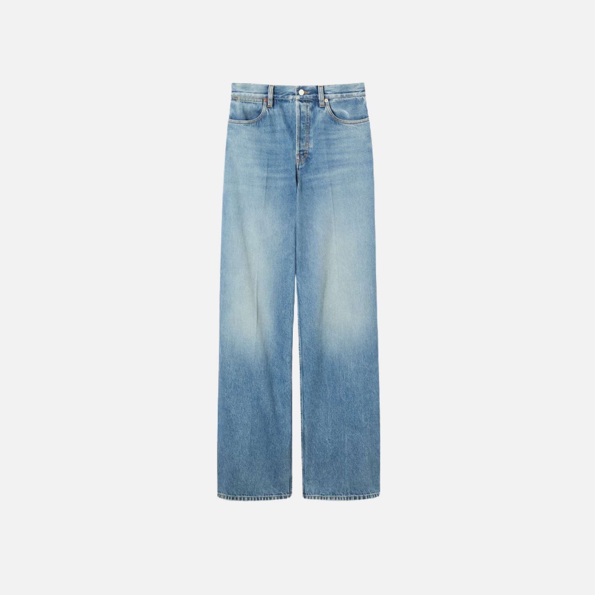Gucci Wide Leg Denim Pants, Front
