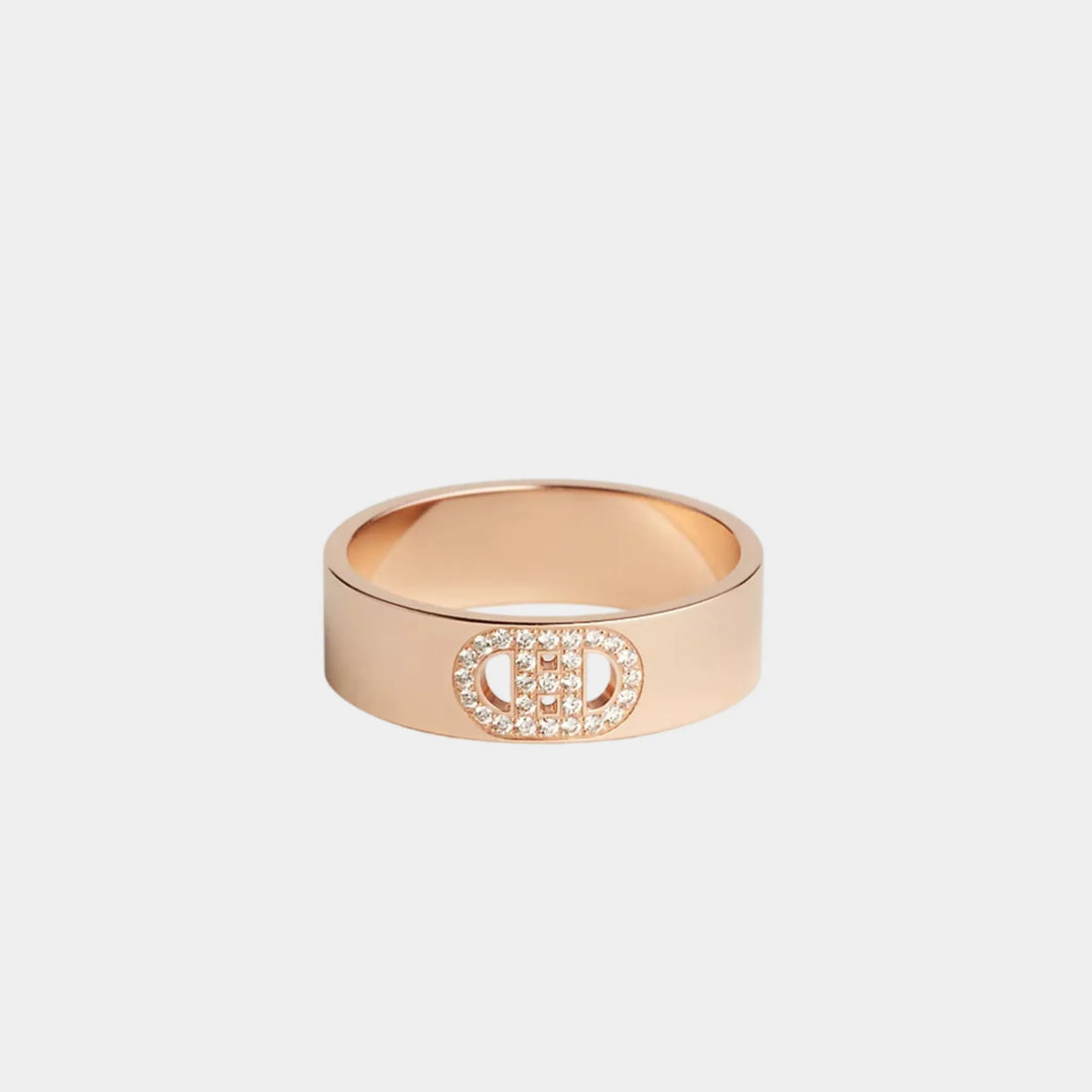 H Anchor Ring Small Model Rose Gold - Diamond