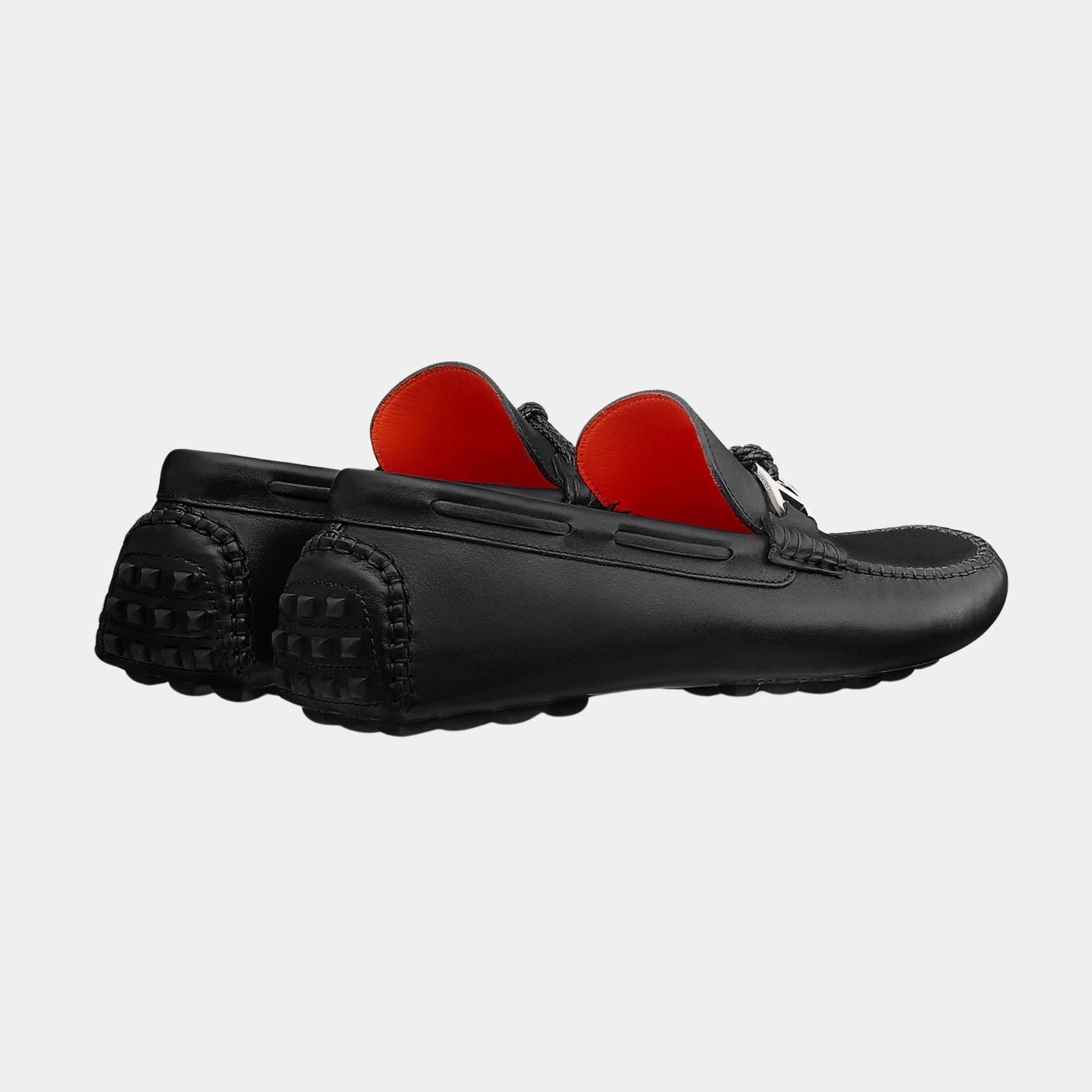 Hermes Alessandro Loafer in Calfskin with Braided Leather Cord, Back