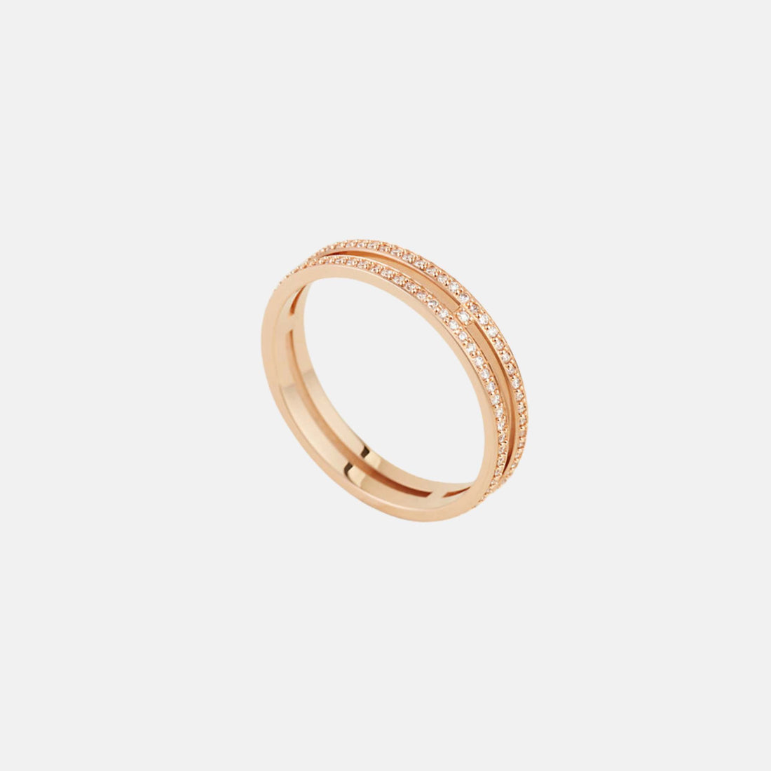 Hermes Ariane Wedding Ring Small Model Rose Gold Diamonds