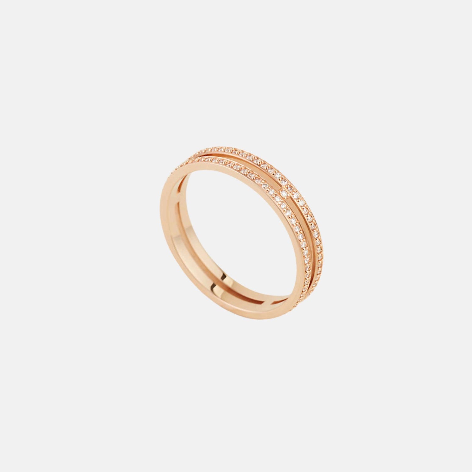 Hermes Ariane Wedding Ring Small Model Rose Gold Diamonds