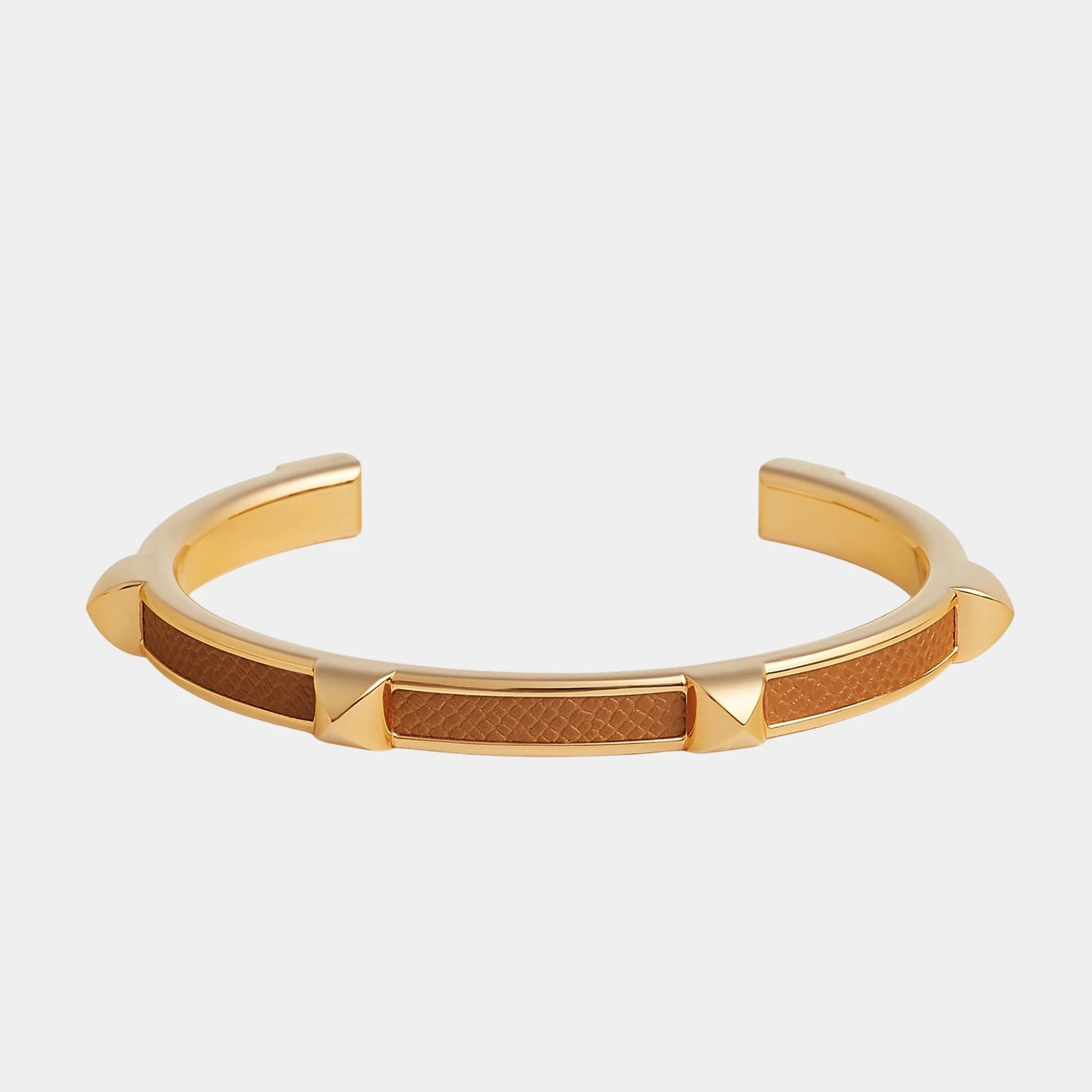 Hermes Athena Bracelet Epsom Calfskin Gold Plated, Gold
