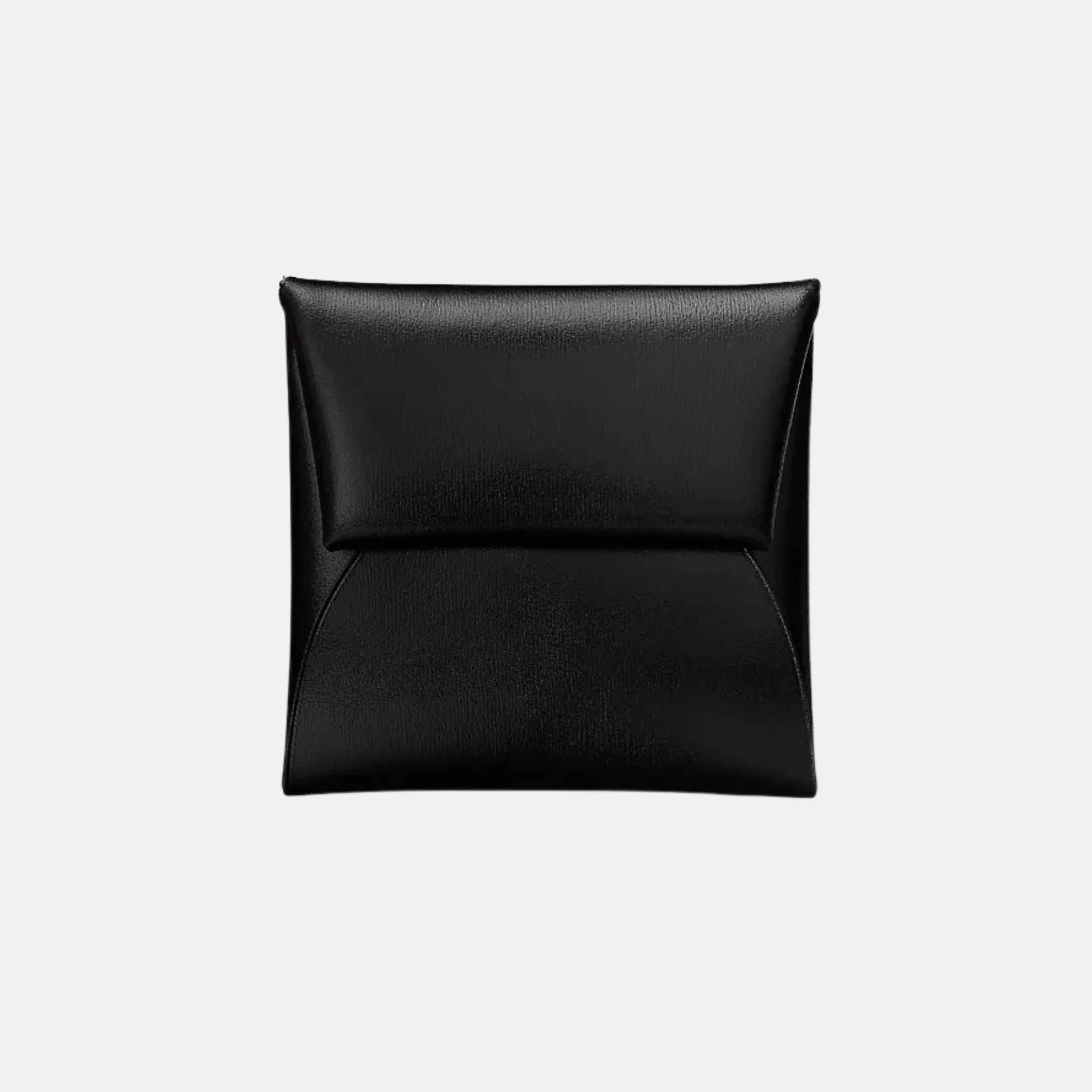 Hermes Bastia Purse Box Calfskin, Black