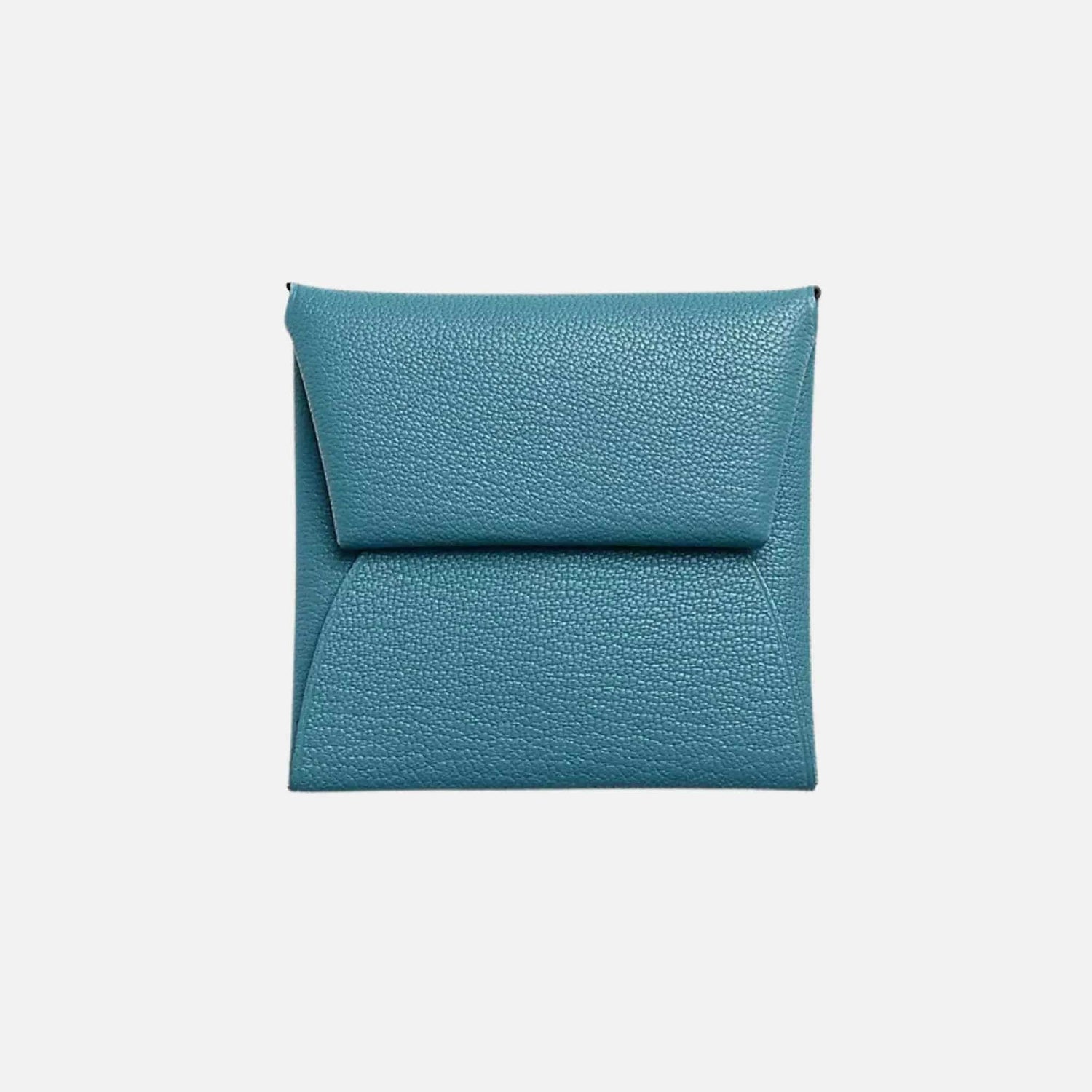 Hermes Bastia Purse Mysore Goatskin , Bleu Jean/ Havana, Front