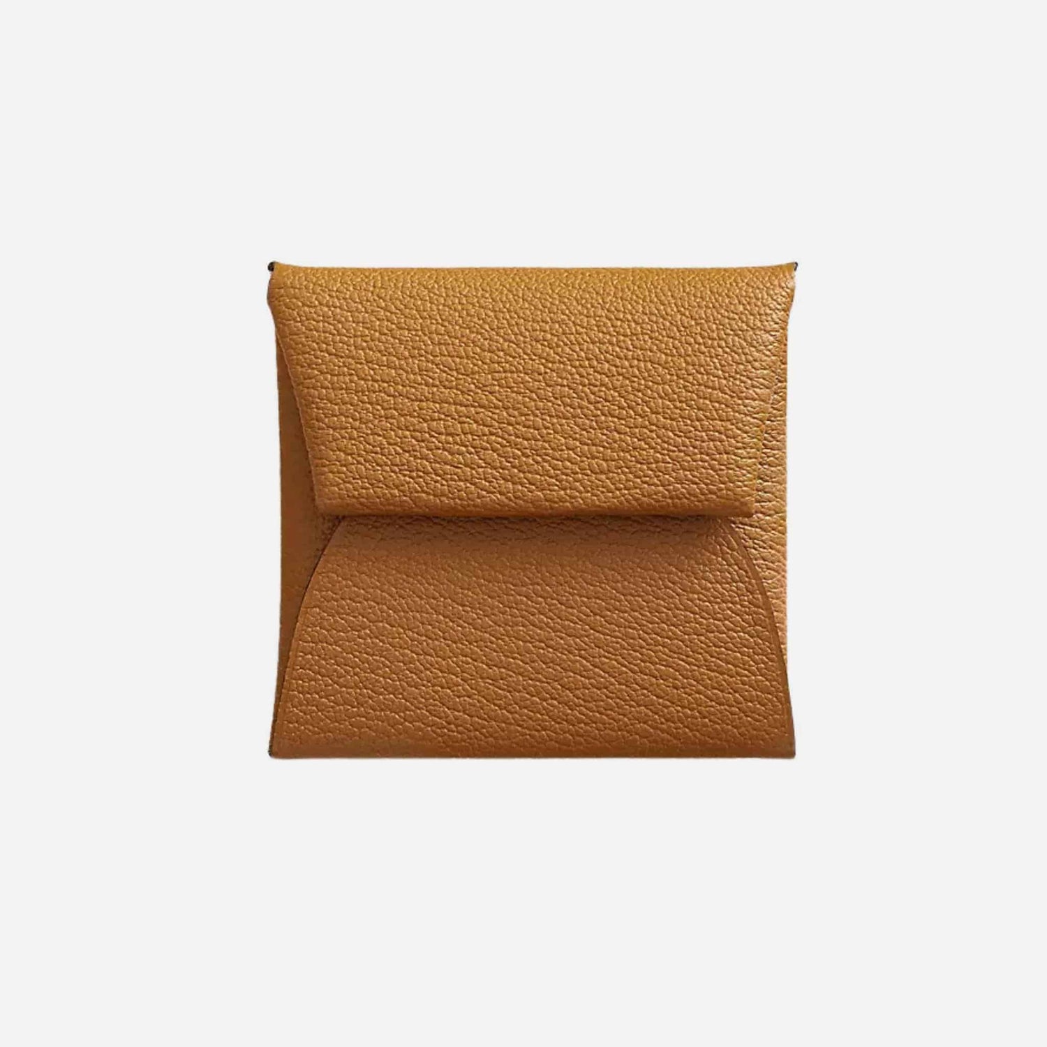 Hermes Bastia Purse Mysore Goatskin , Caramel/Vert Fizz, Front