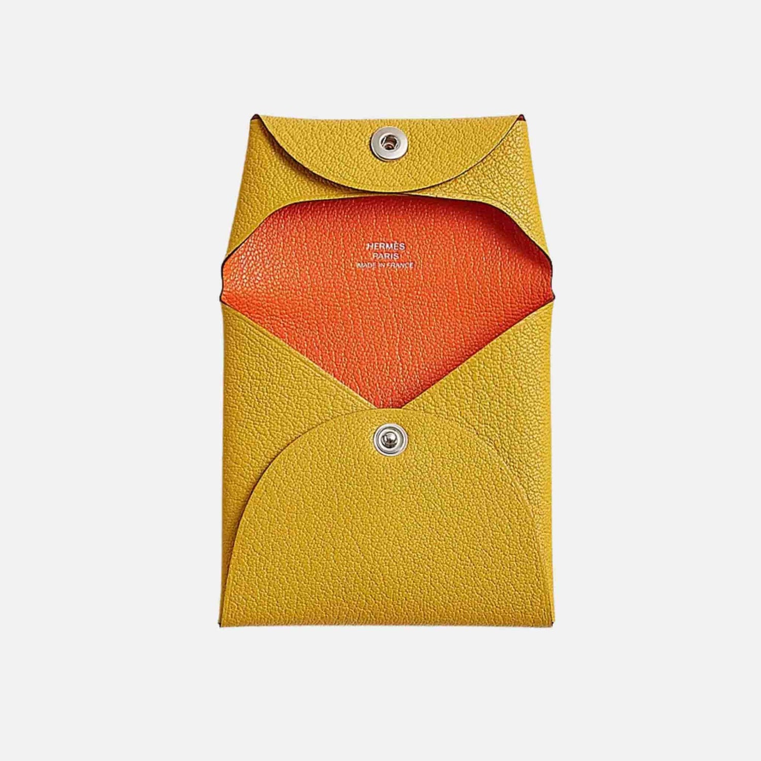 Hermes Bastia Purse Mysore Goatskin , Cumin/Orange minium, Front