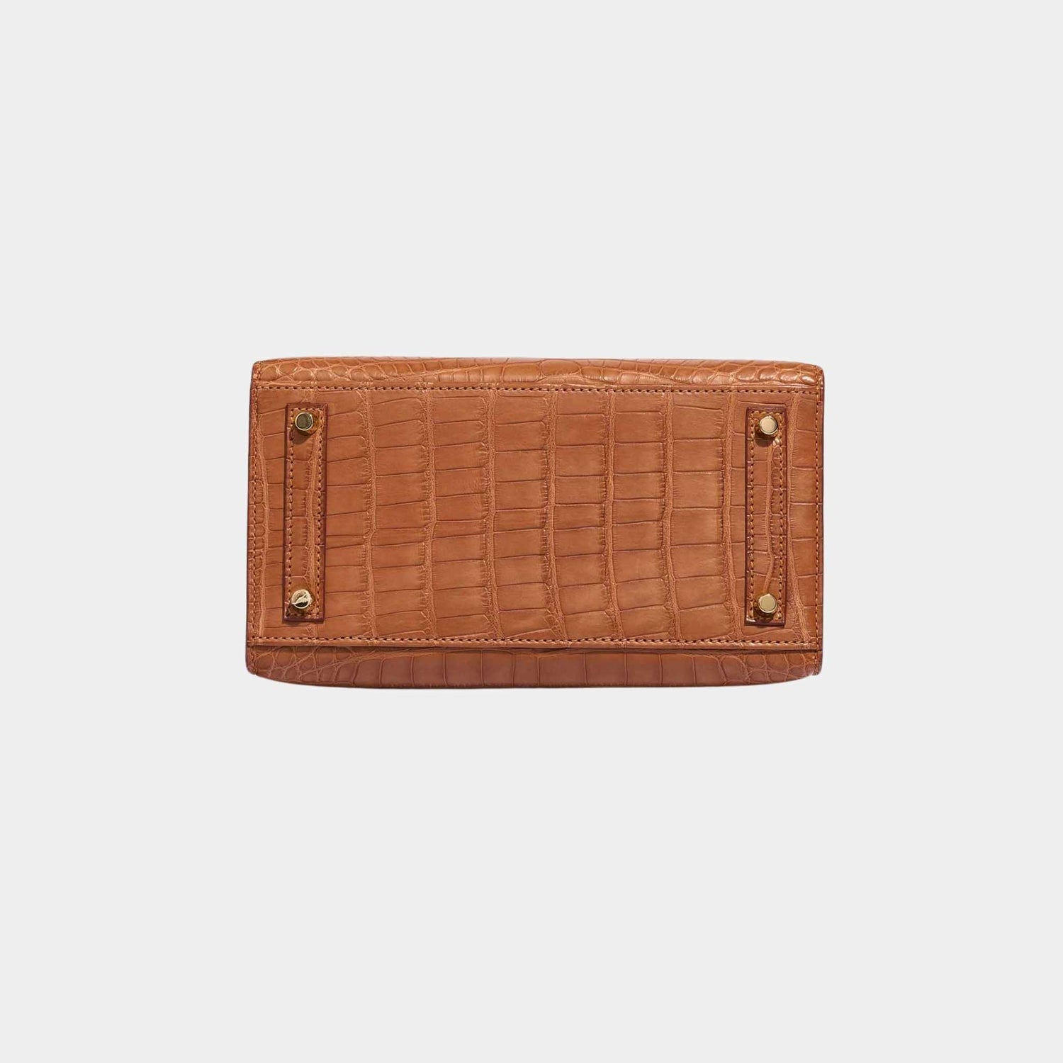 Hermes Birkin 20 Alligator Mississippi Gold GHW, Bottom