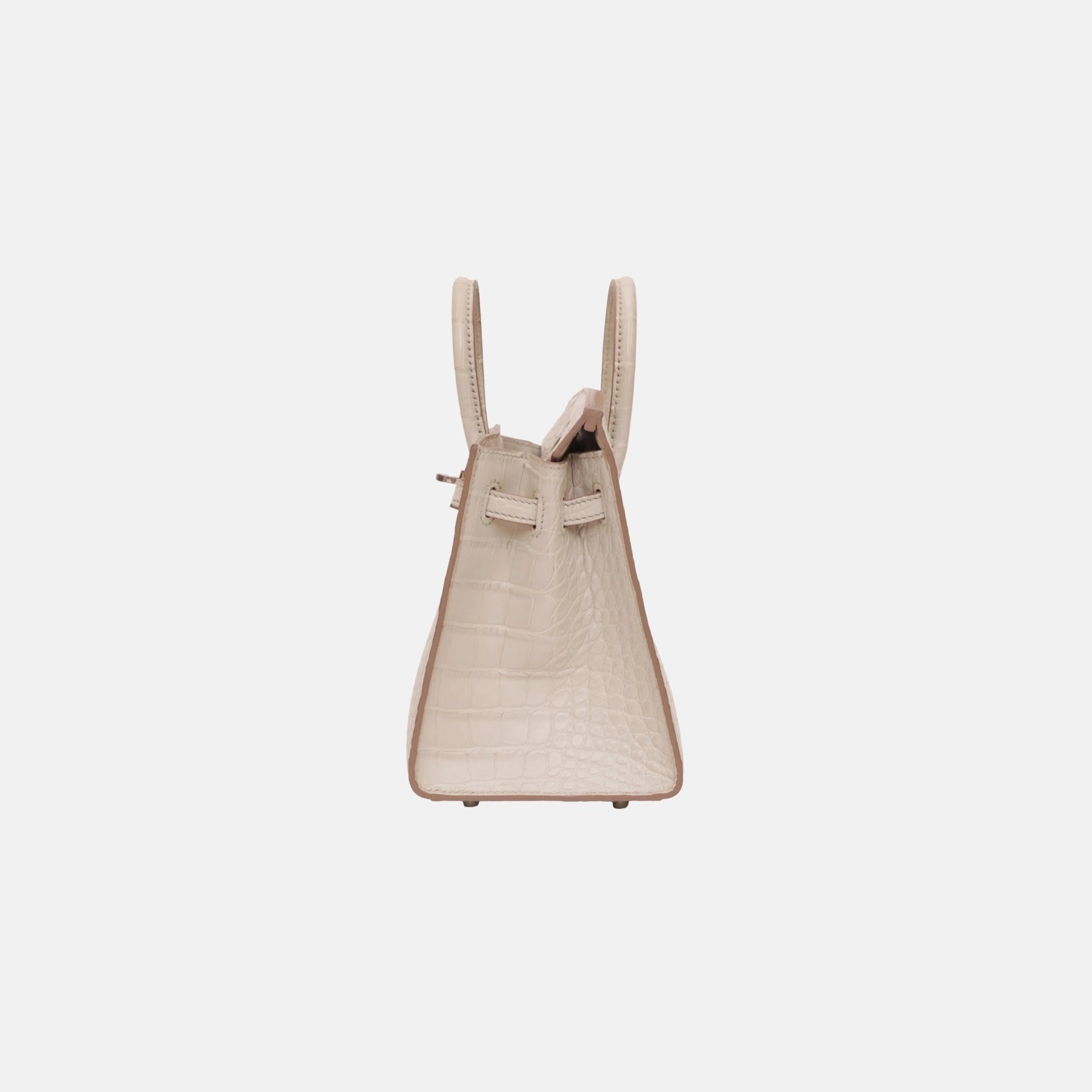 Hermes Birkin 20 Beton Matte Alligator PHW, Side