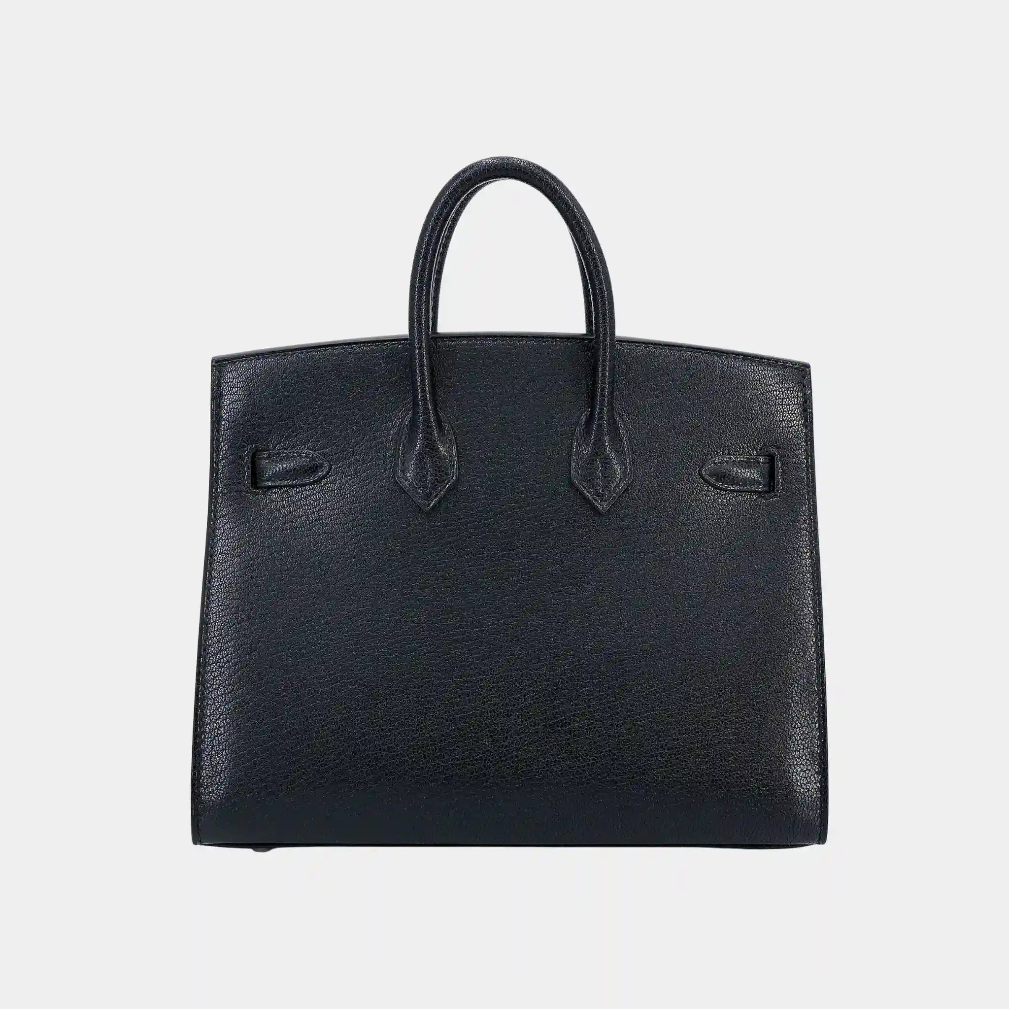 Hermes Birkin 20 Bouclerice Moderne Casaque Chevre Black PHW, Back