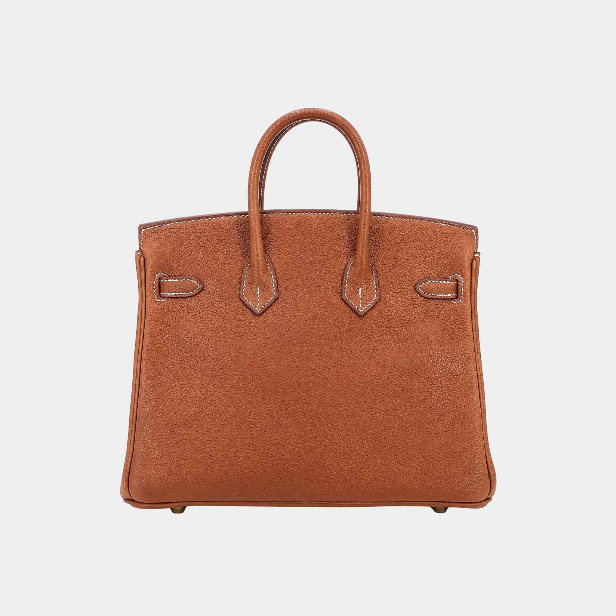 Hermes Birkin 25 Barenia Faubourg Fauve GHW, Back