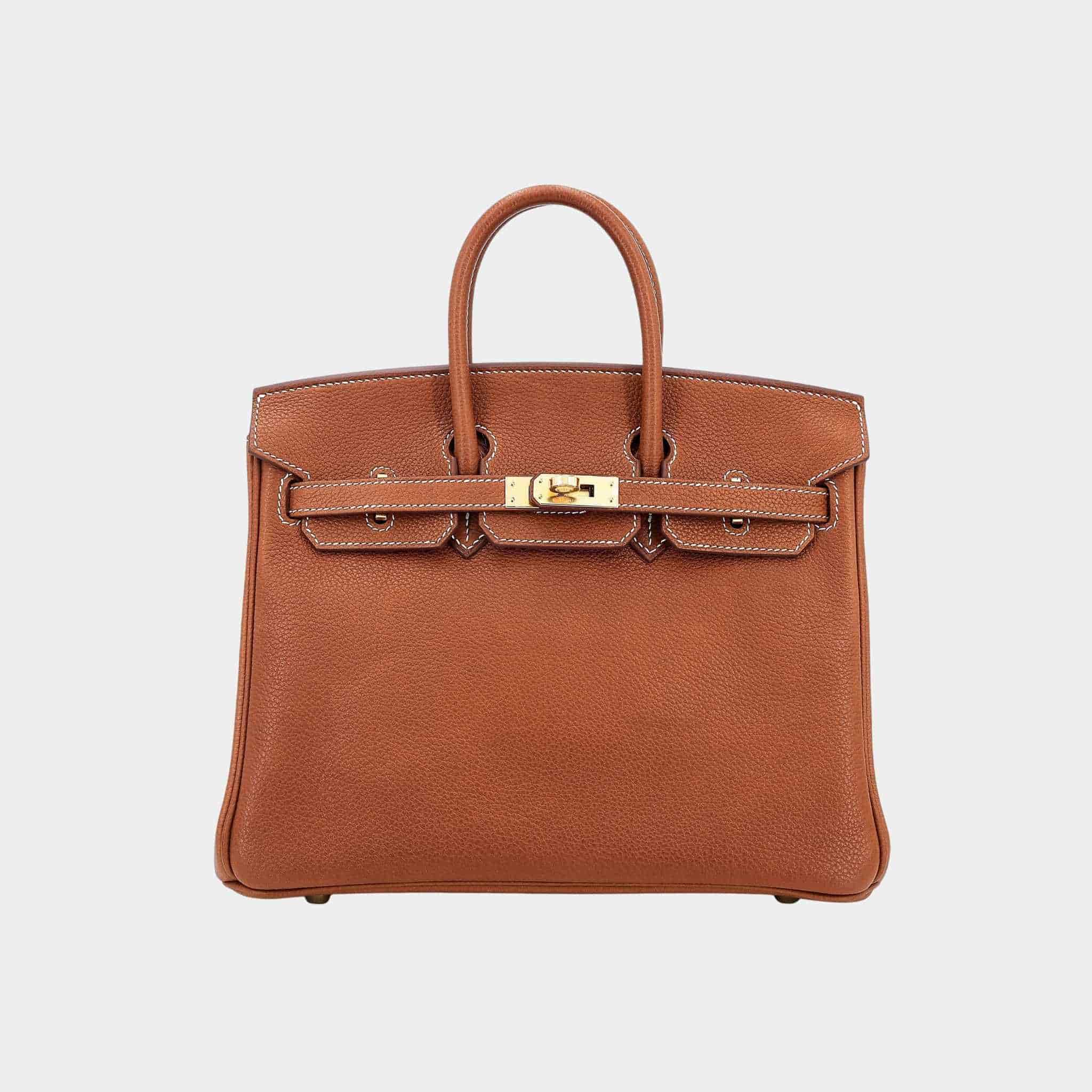 Hermes Birkin 25 Barenia Faubourg Fauve GHW, Front