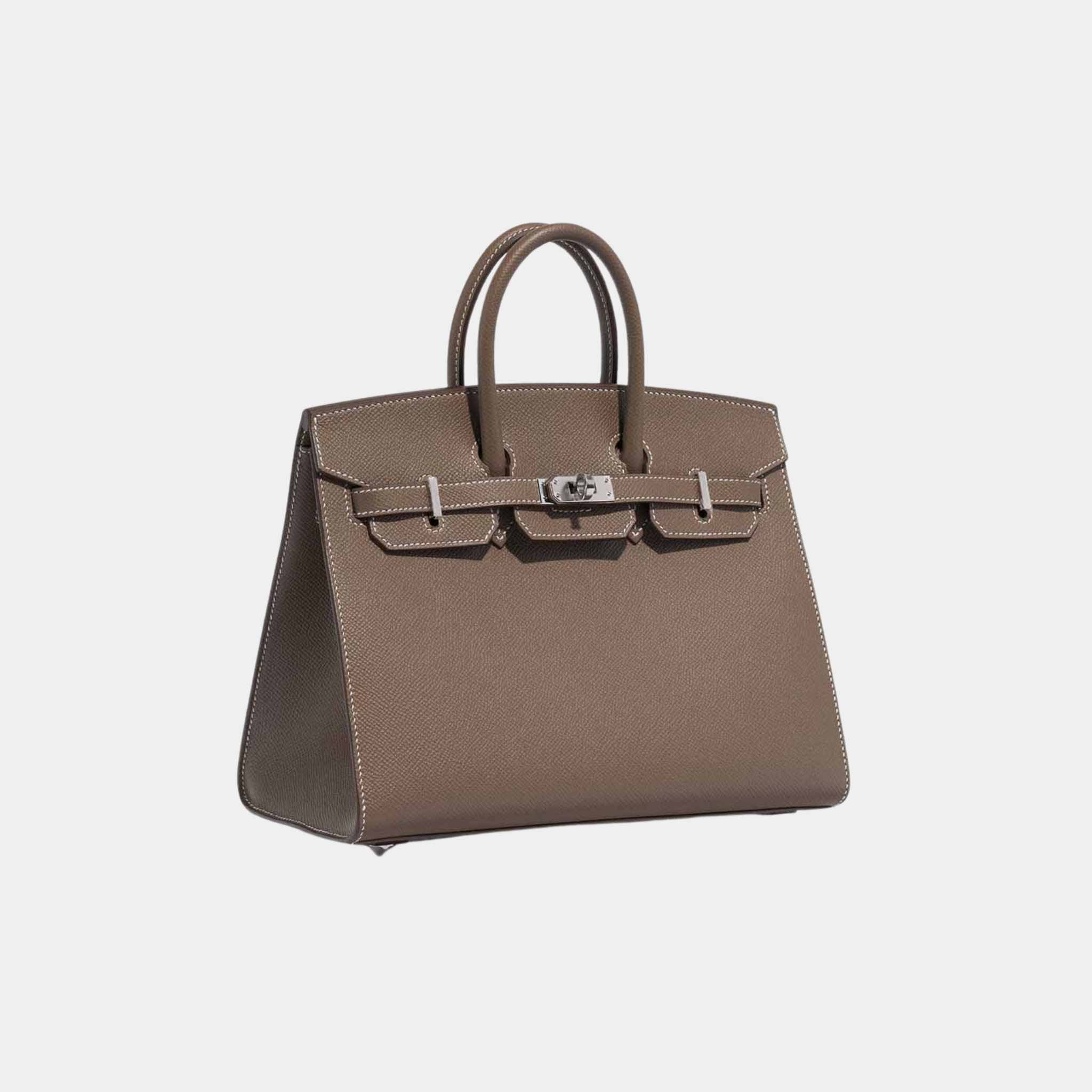 Hermes Birkin 25 Epsom Etoupe PHW, Front, side