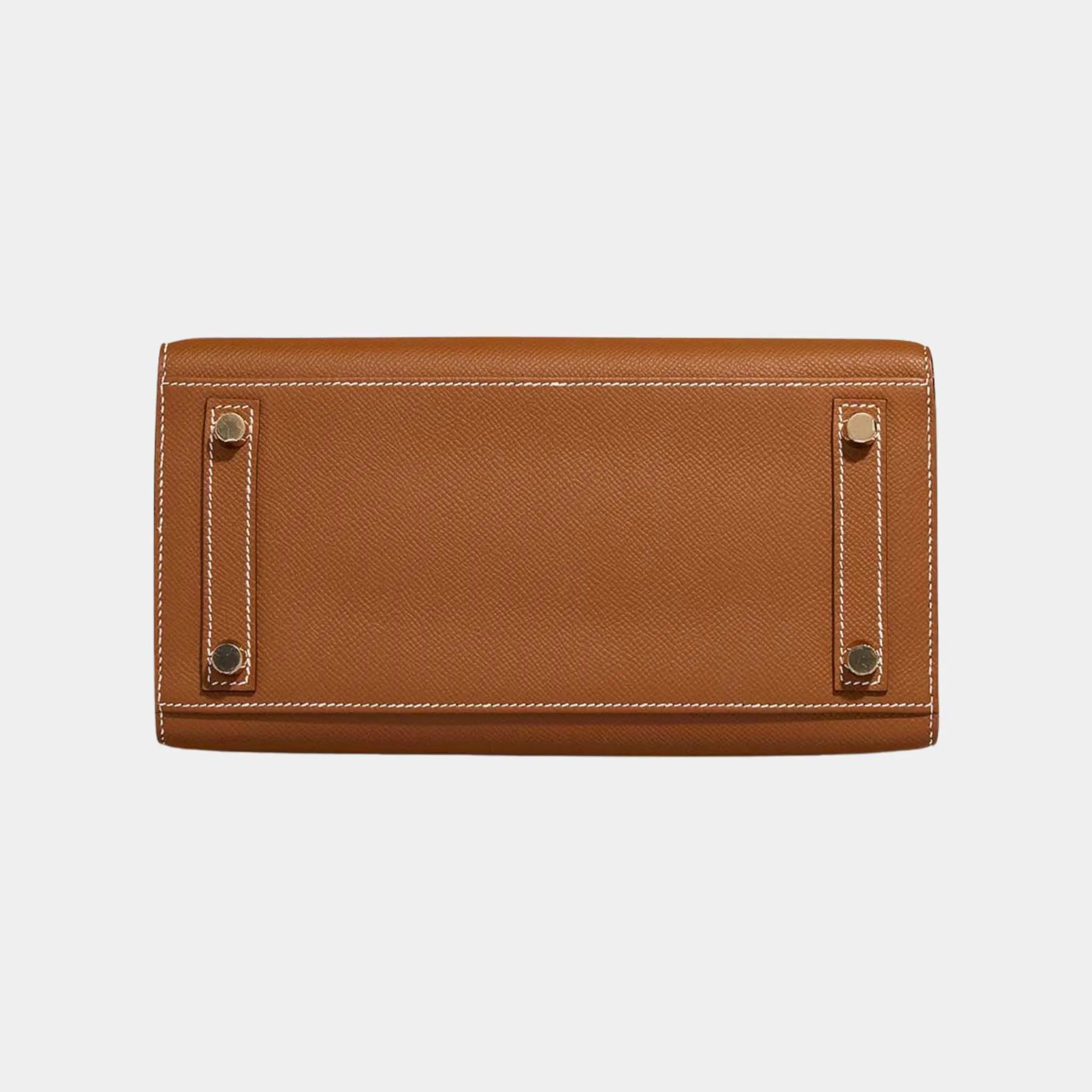 Hermes Birkin 25 Epsom Gold GHW, 
Bottom