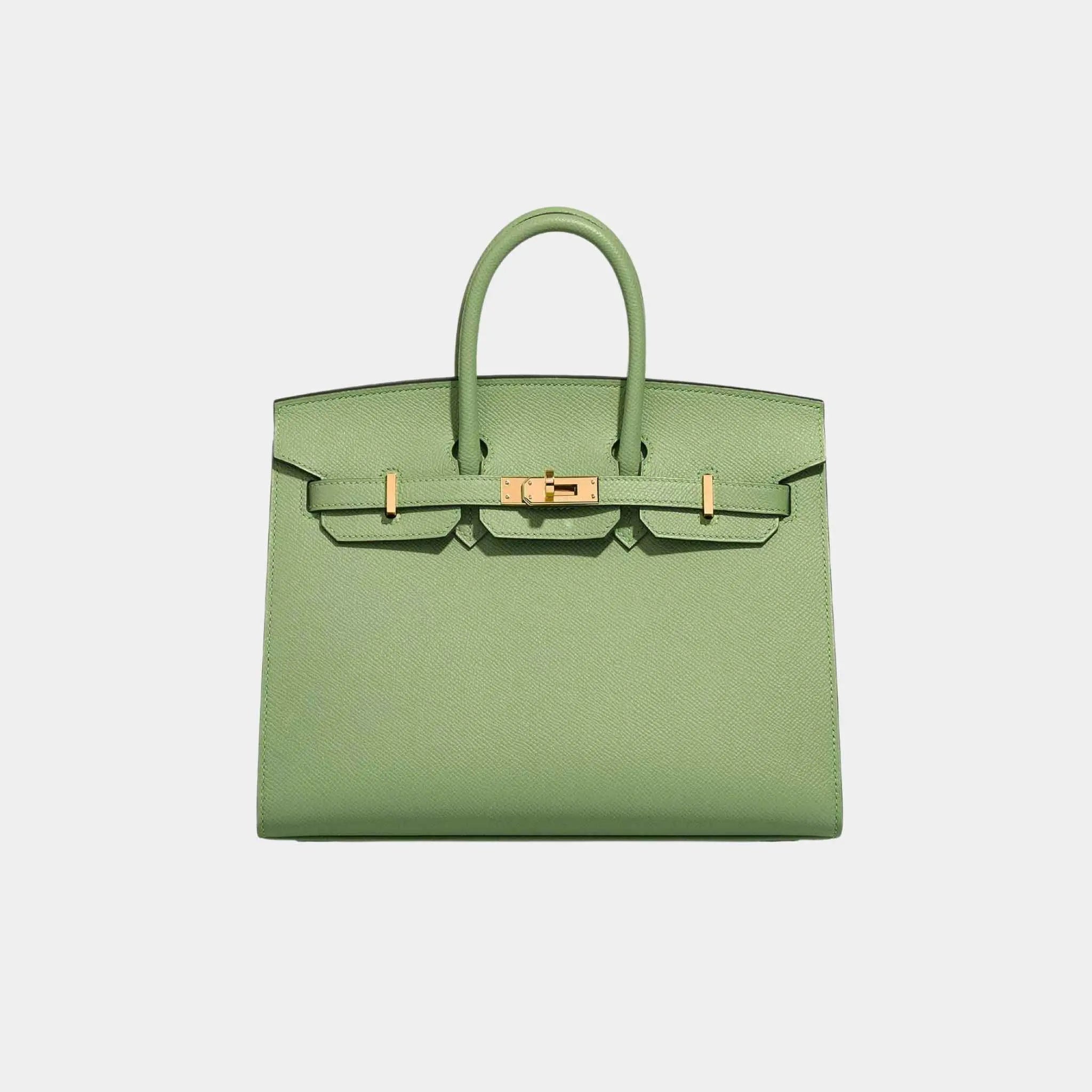 Hermes Birkin 25 Epsom Vert Criquet, Front