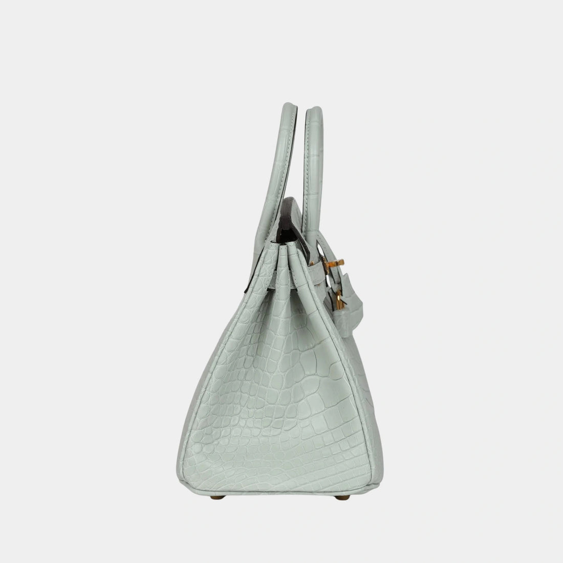 Hermes Birkin 25 Gris Neve Alligator GHW, Side 