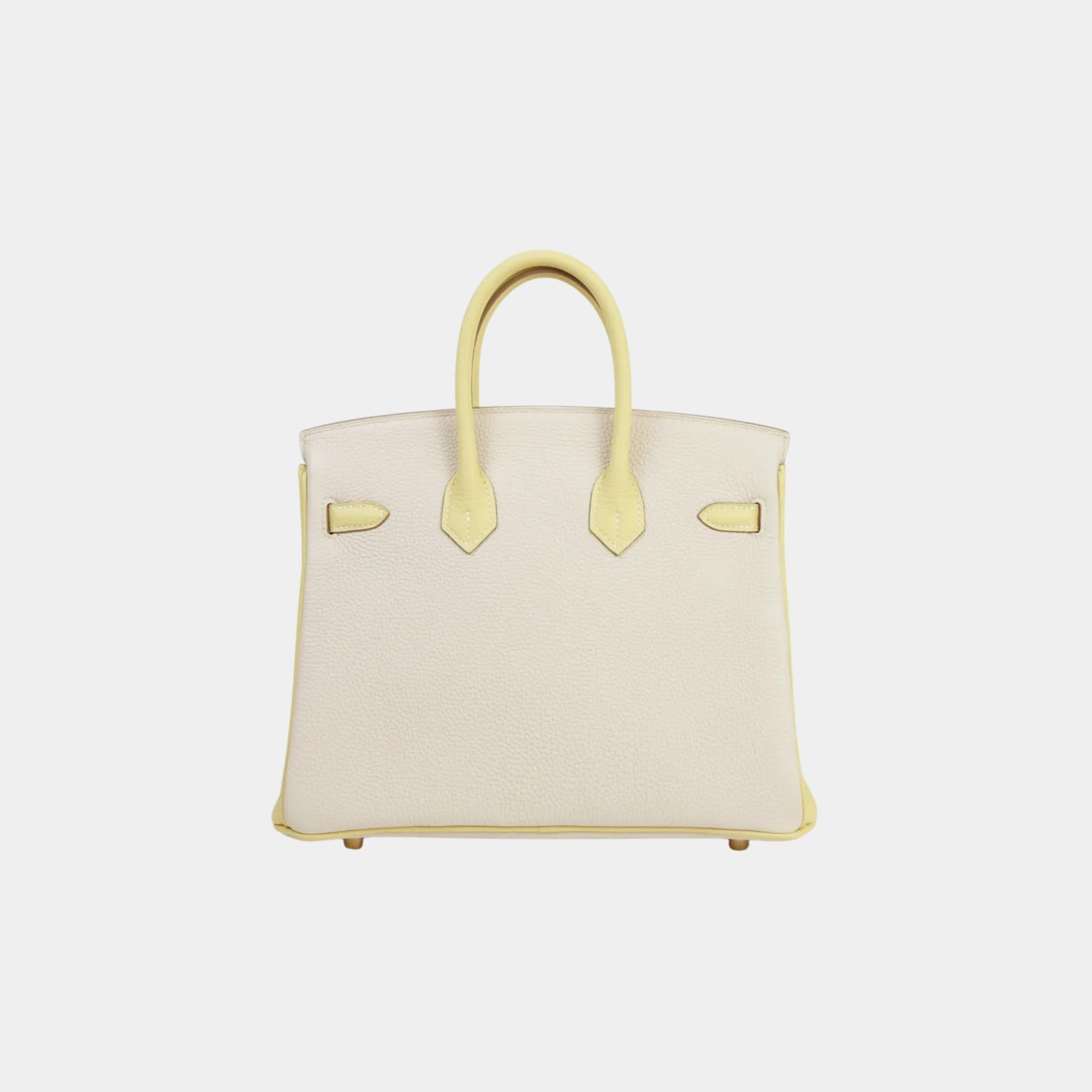 Hermes Birkin 25 HSS Togo Craie/Jaune Poussin PBHW, Back