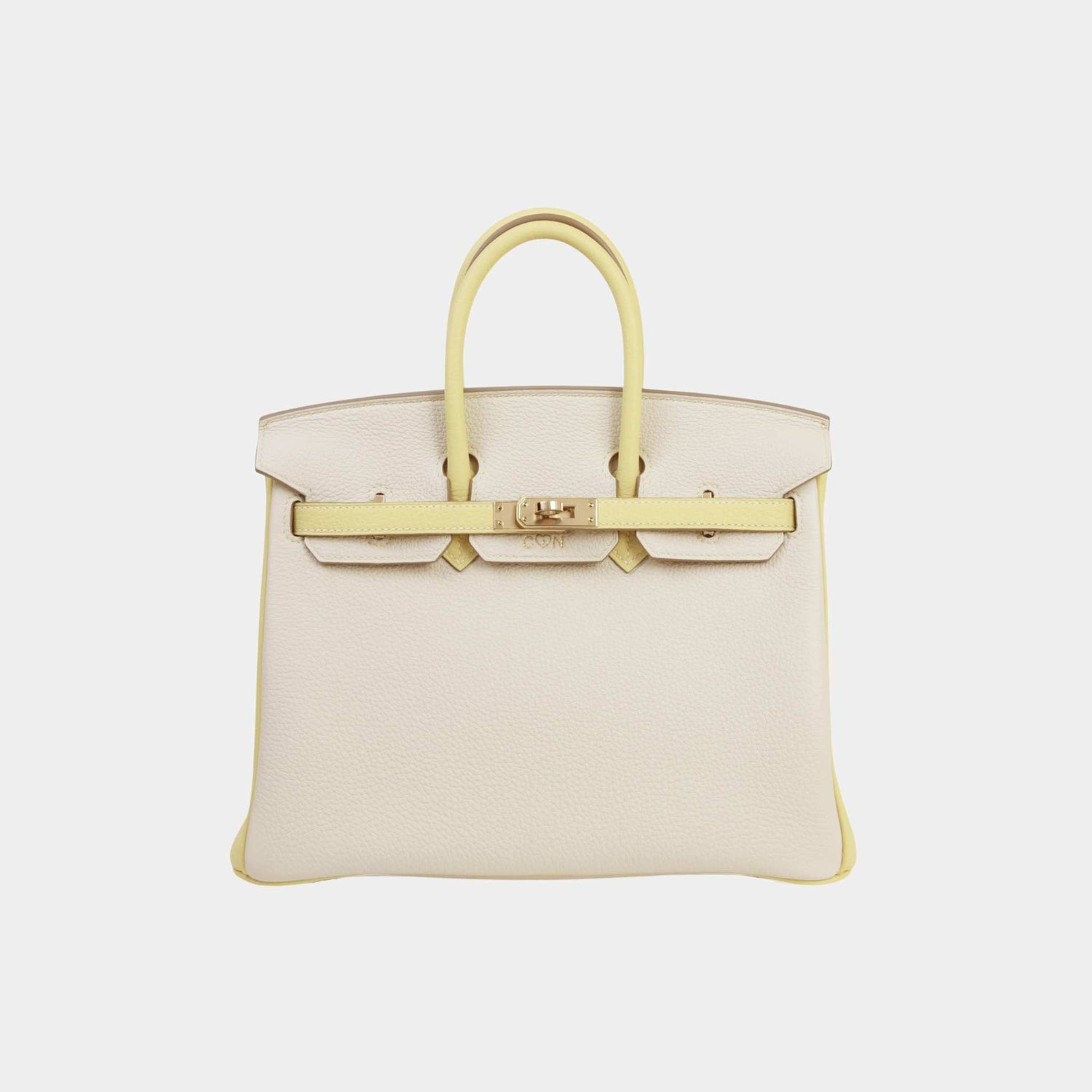 Hermes Birkin 25 HSS Togo Craie/Jaune Poussin PBHW, Front