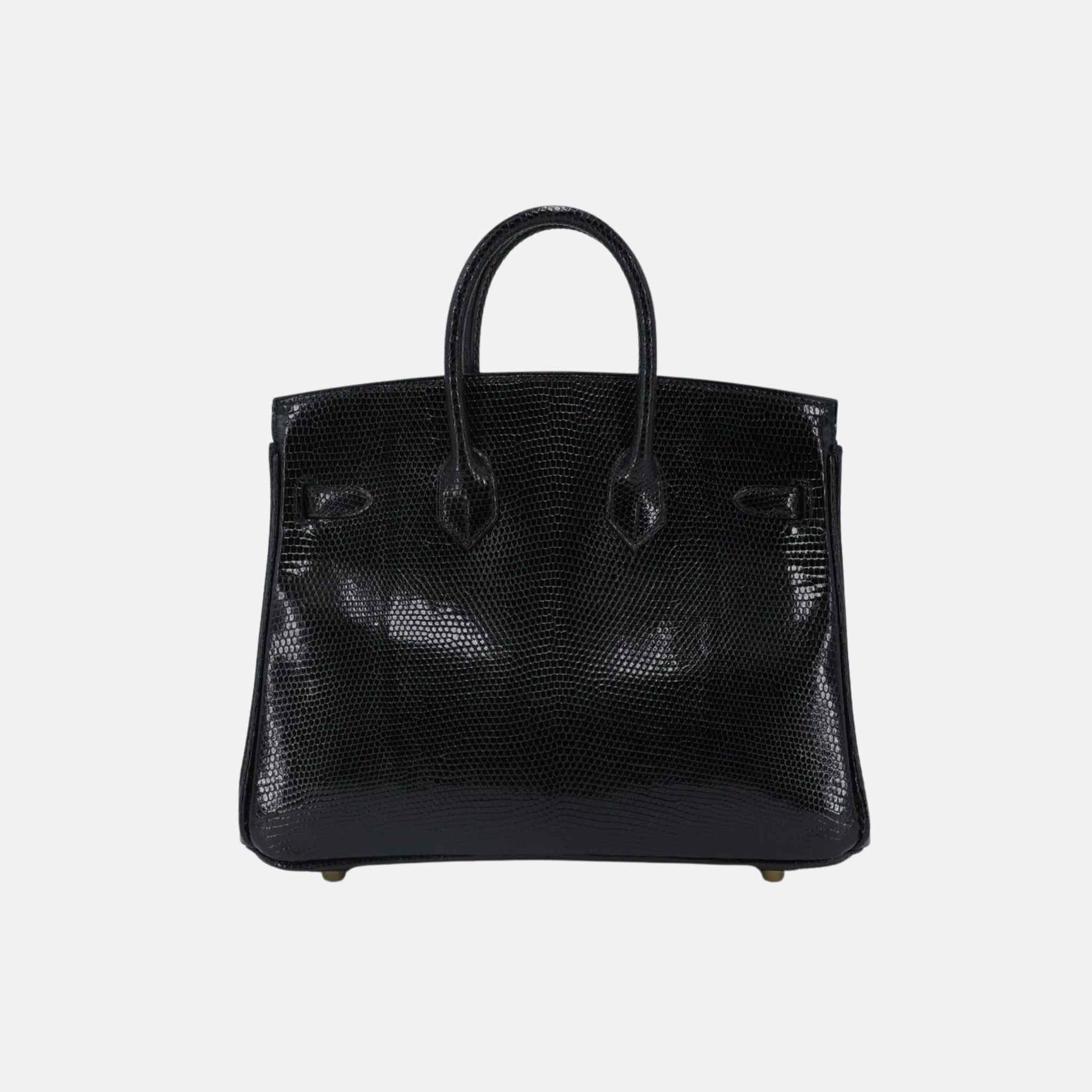 Hermes Birkin 25 Lizard Black GHW, Back