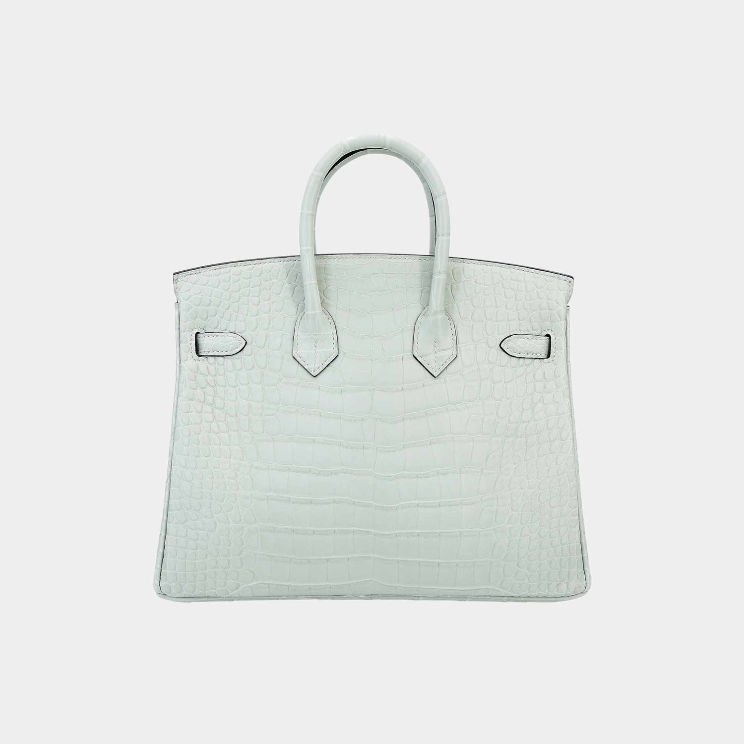Hermes Birkin 25 Matte Alligator Gris Neve PHW, Back