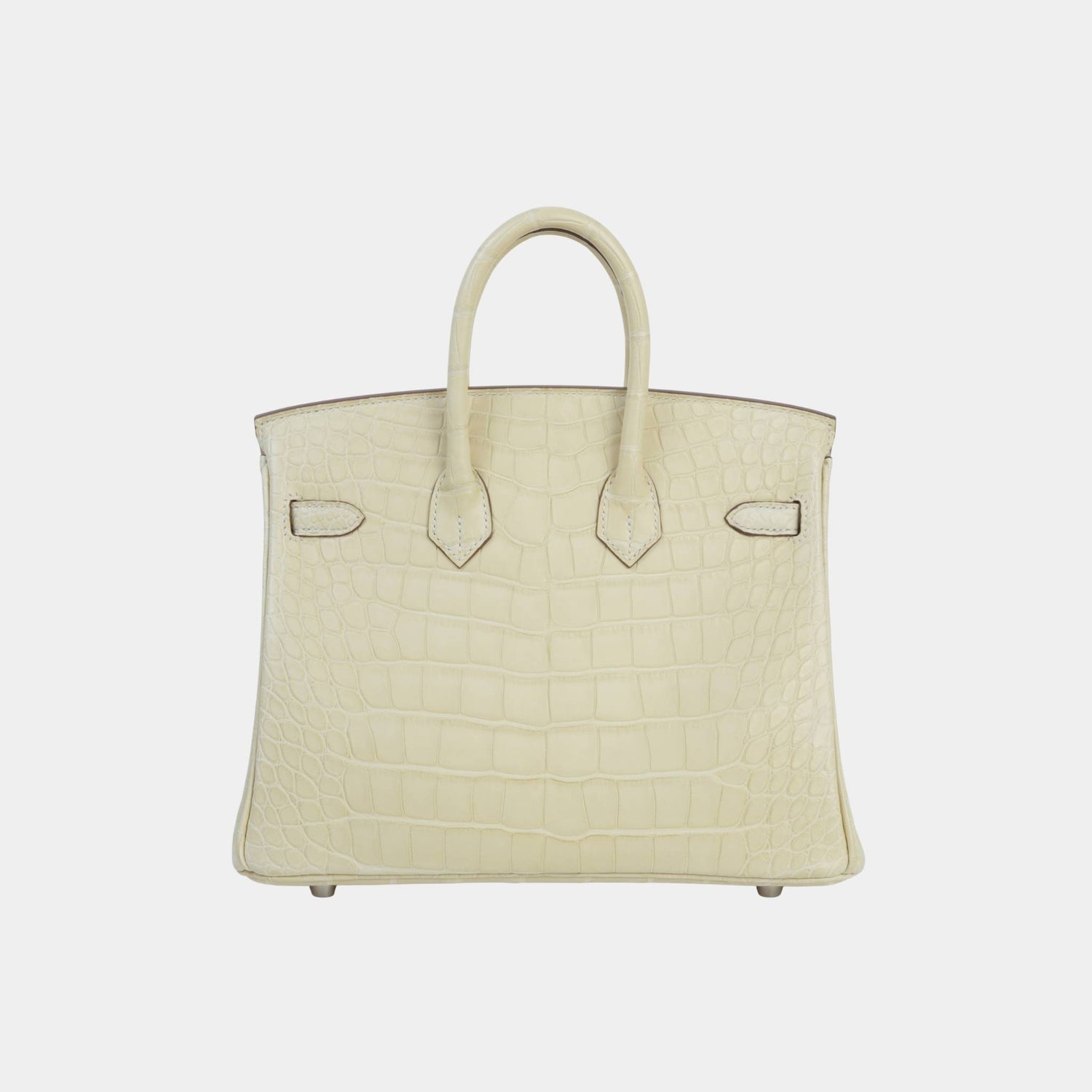 Hermes Birkin 25 Matte Alligator Vanille PHW, Back