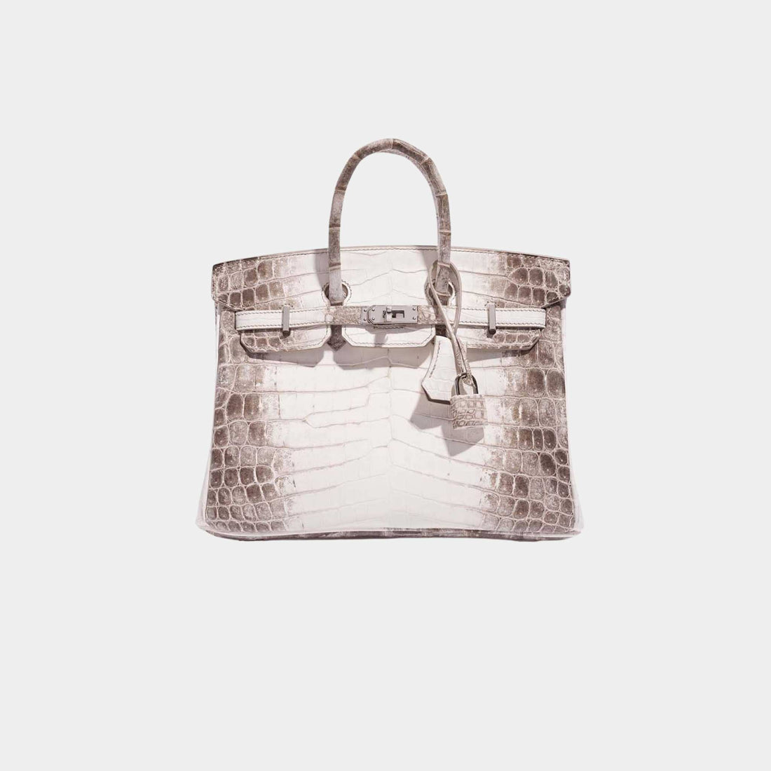 Hermes Birkin 25 Niloticus Crocodile Himalaya Blanc, Front