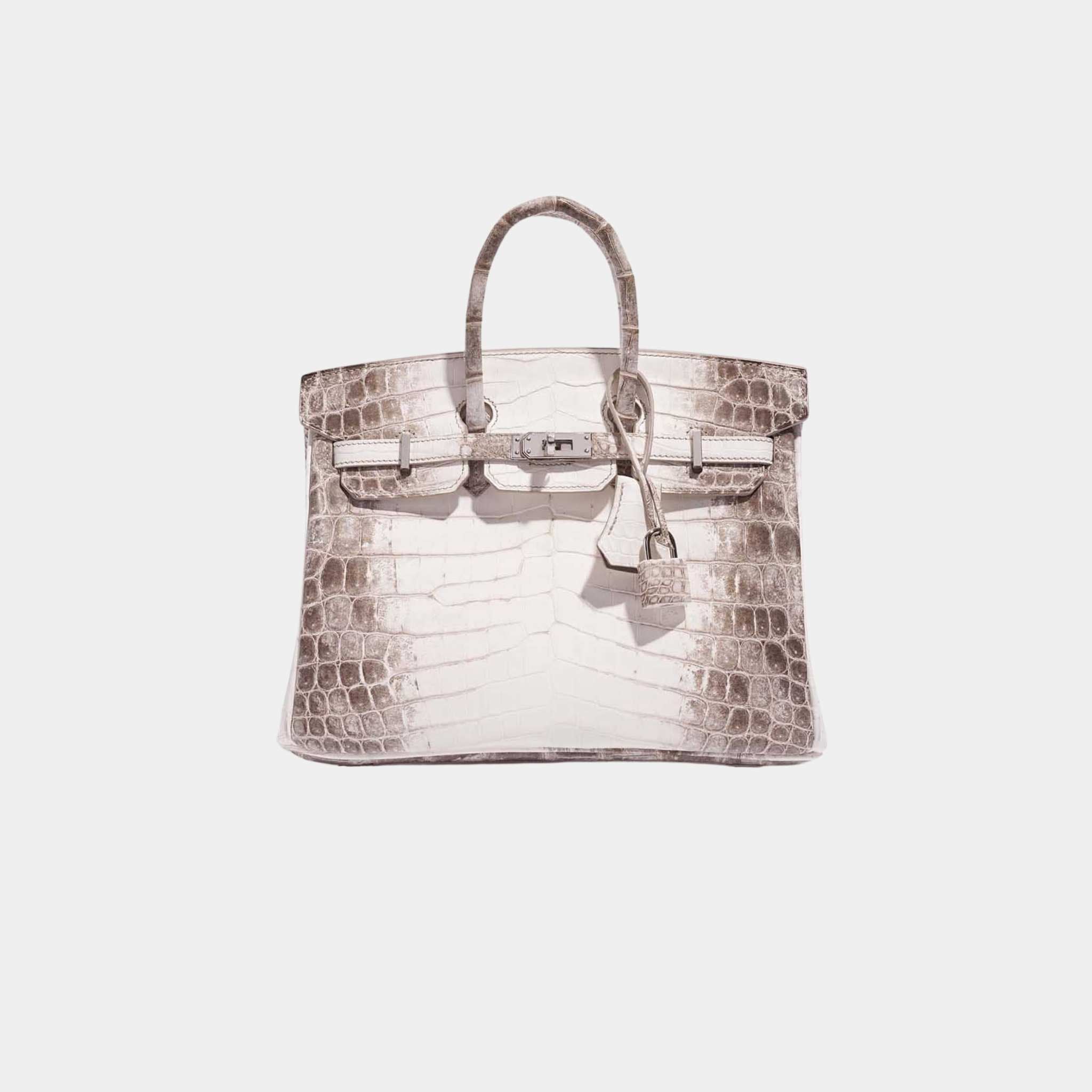 Hermes Birkin 25 Niloticus Crocodile Himalaya Blanc, Front