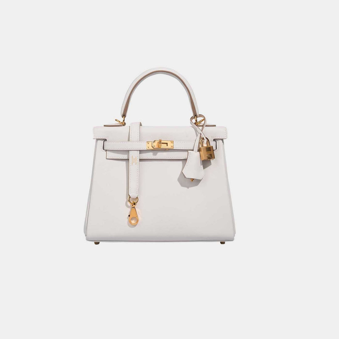 Hermes Kelly 25 Swift Gris Pale, Front
