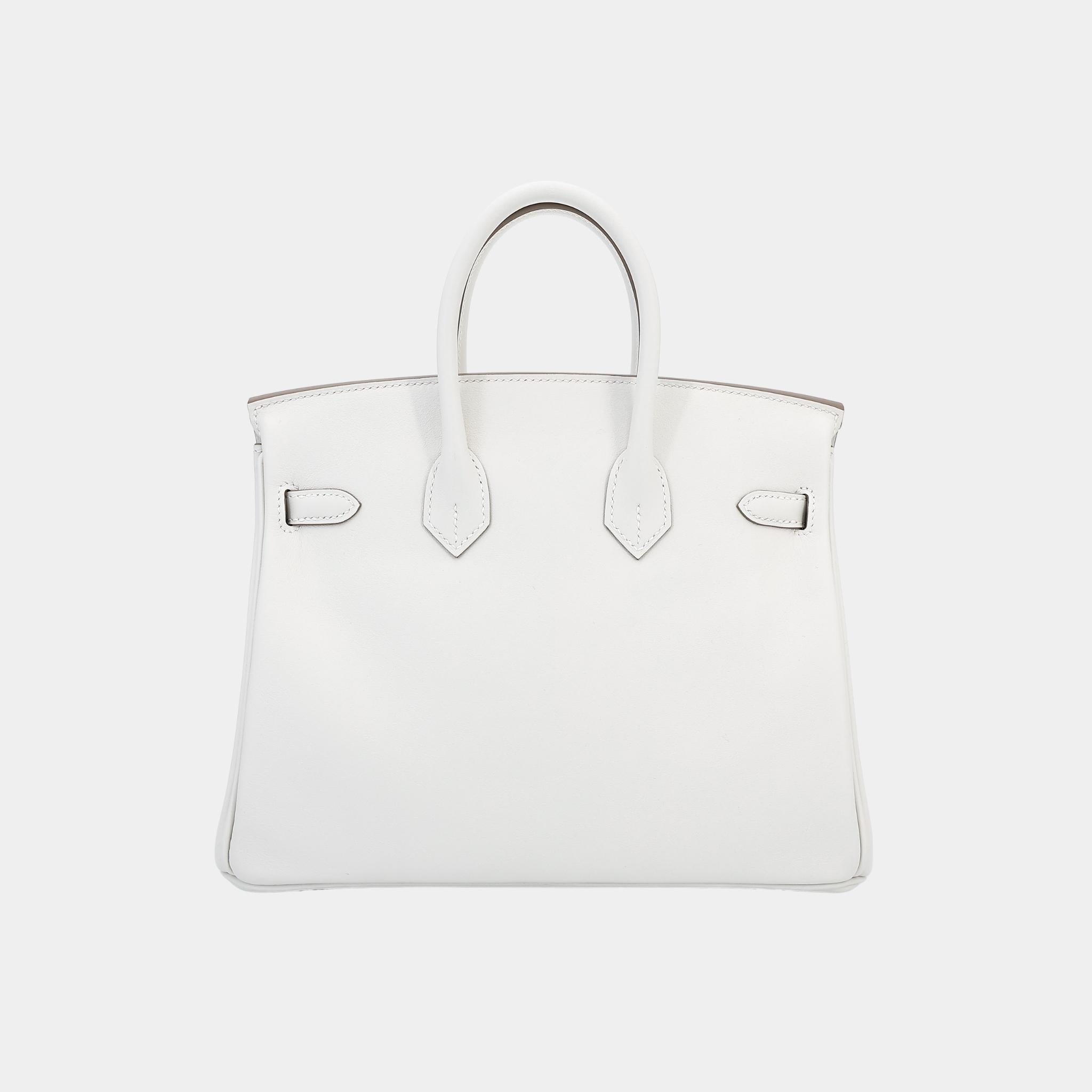 Hermes Birkin 25 Swift Gris Pale GHW, Back