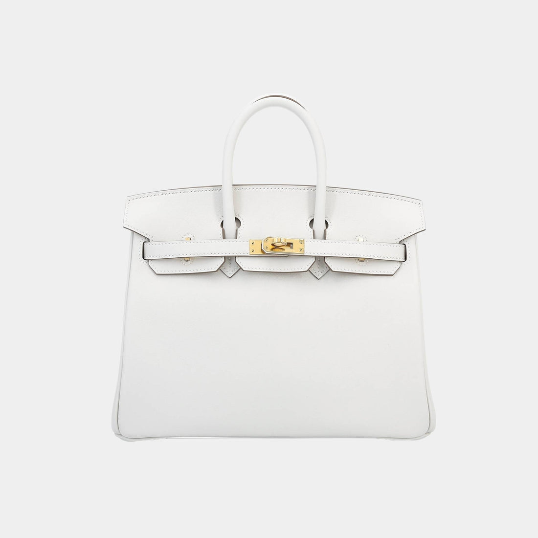 Hermes Birkin 25 Swift Gris Pale GHW, Front