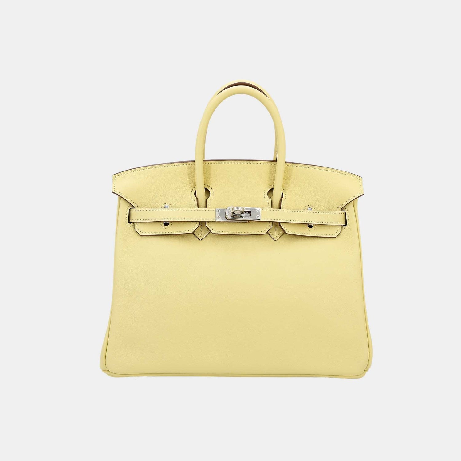 Hermes Birkin 25 Swift Jaune Poussin PHW, Front