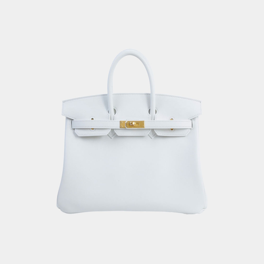 Hermes Birkin 25 Swift New White GHW, Front