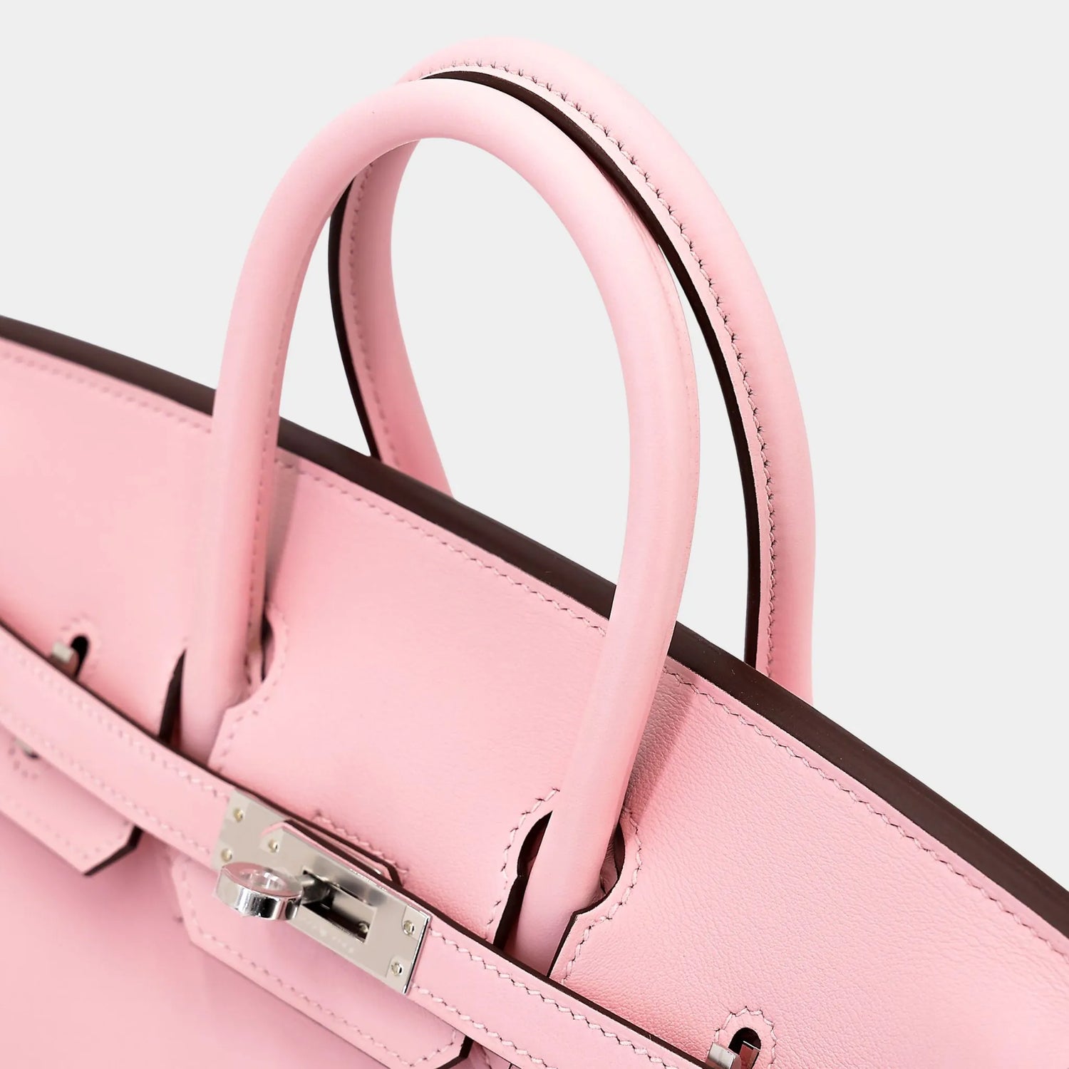 Birkin 25 Swift Rose Sakura PHW, Handle