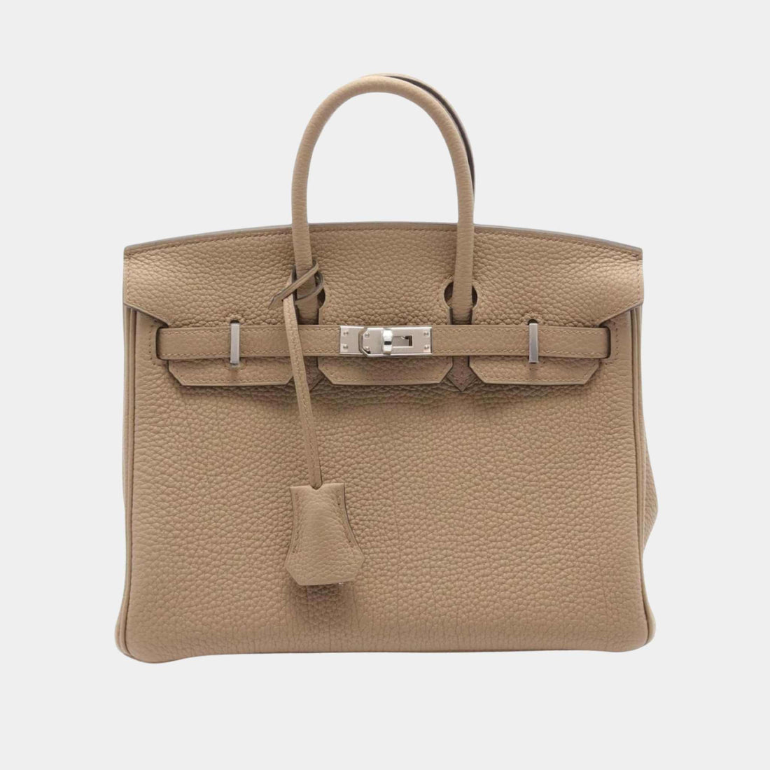 Hermes Birkin 25 Togo Beige Mafra PHW, Front