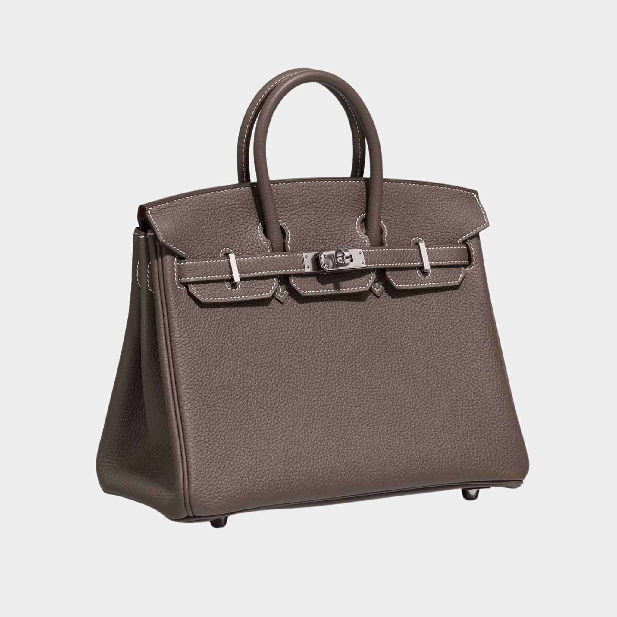 Hermes Birkin 25 Togo Etoupe PHW, Front, Side