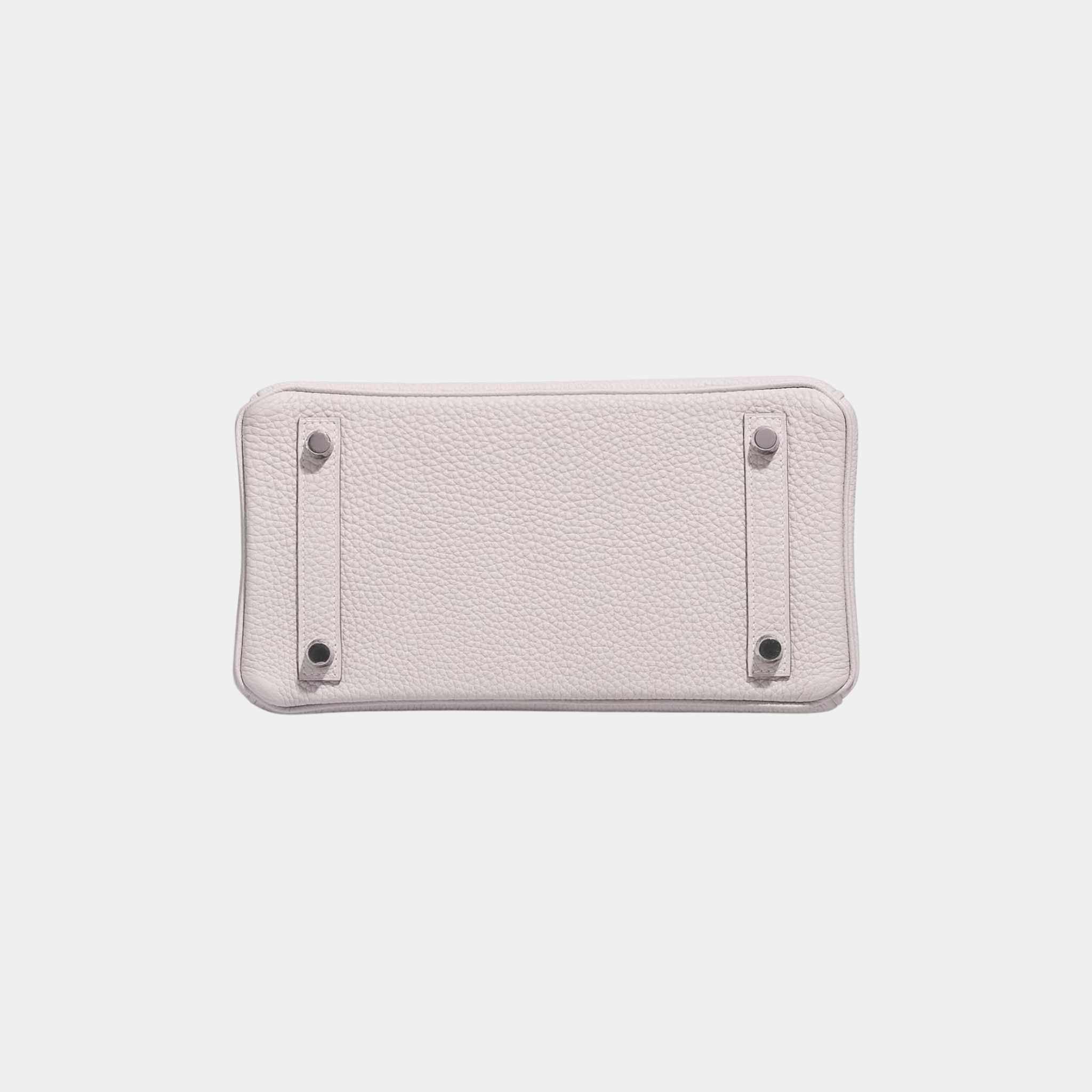 Hermes Birkin 25 Togo Gris Pale PHW, Front, Bottom