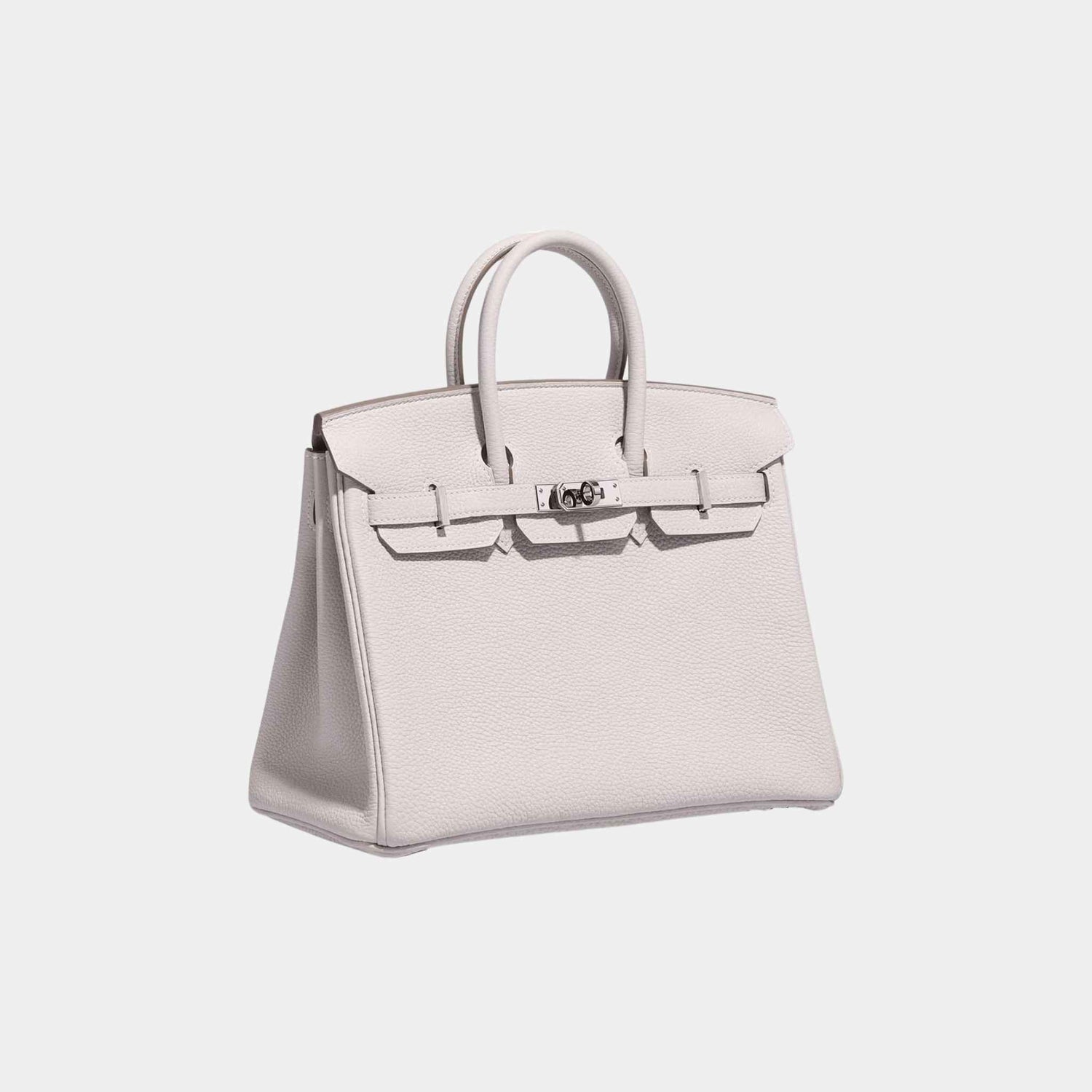 Hermes Birkin 25 Togo Gris Pale PHW, Front, Side
