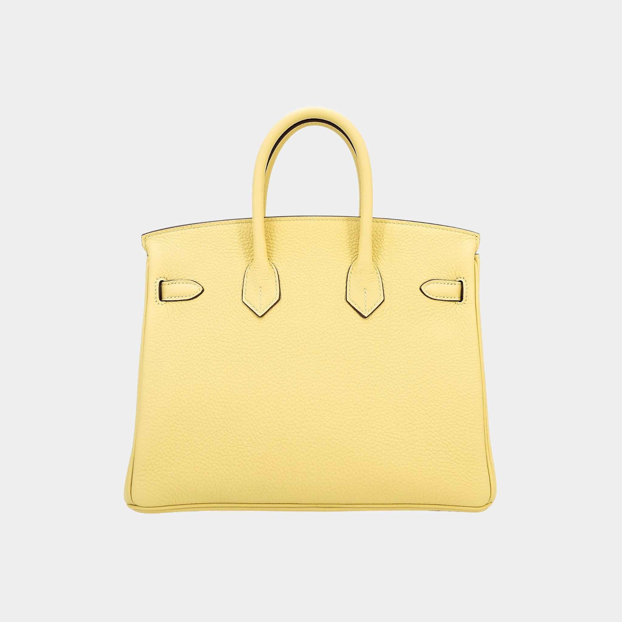 Hermes Birkin 25 Togo Jaune Poussin PHW, Back