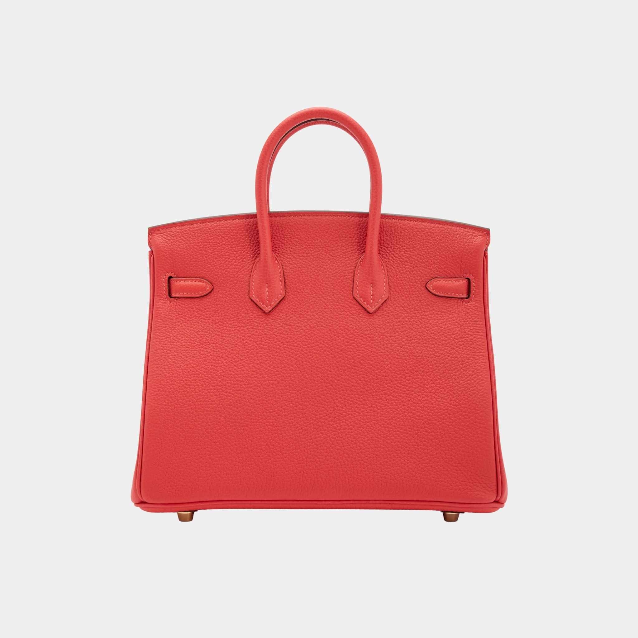 Hermes Birkin 25 Togo Tomato Rouge, Back