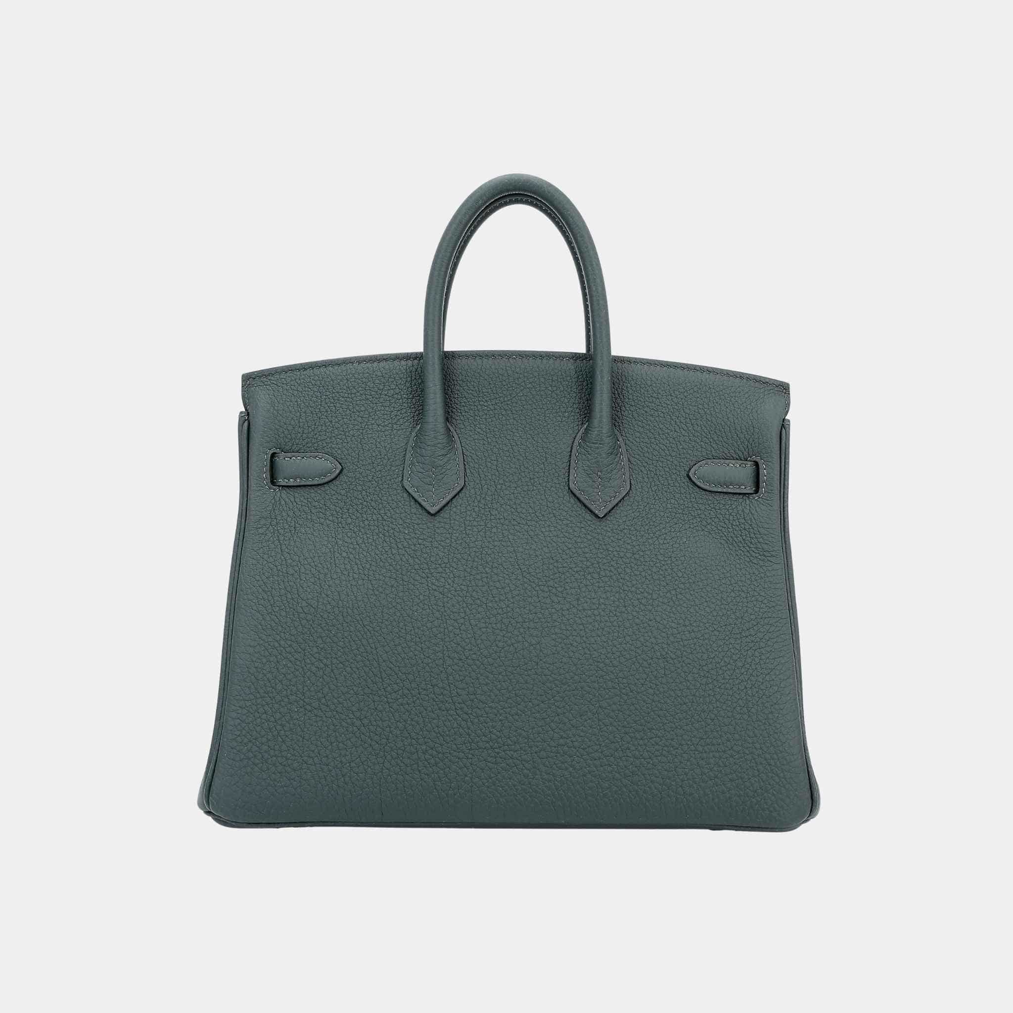 Hermes Birkin 25 Togo Vert Mangrove PBHW, Back