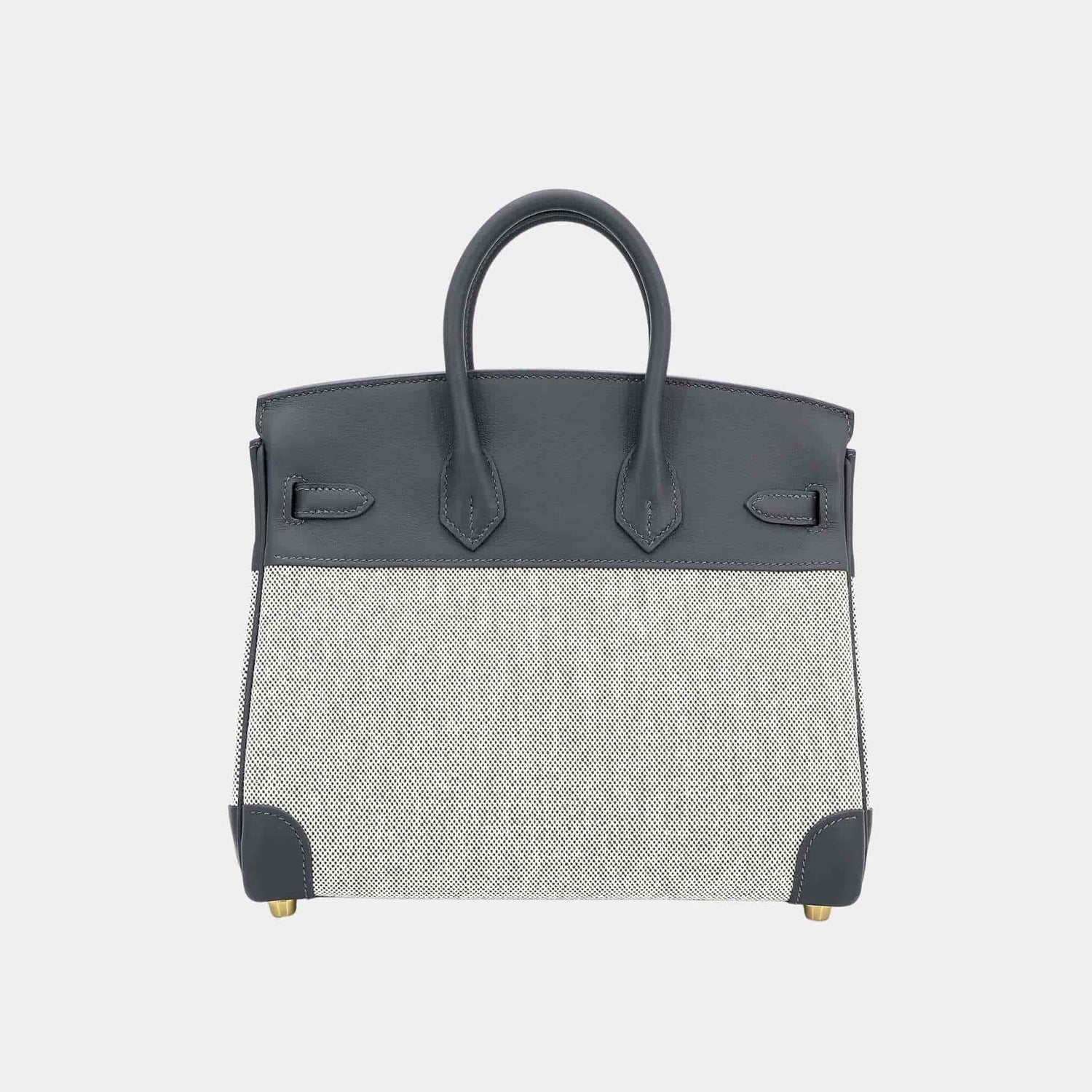 Birkin 25 Toile H Canvas-Swift Ardoise GHW, Back