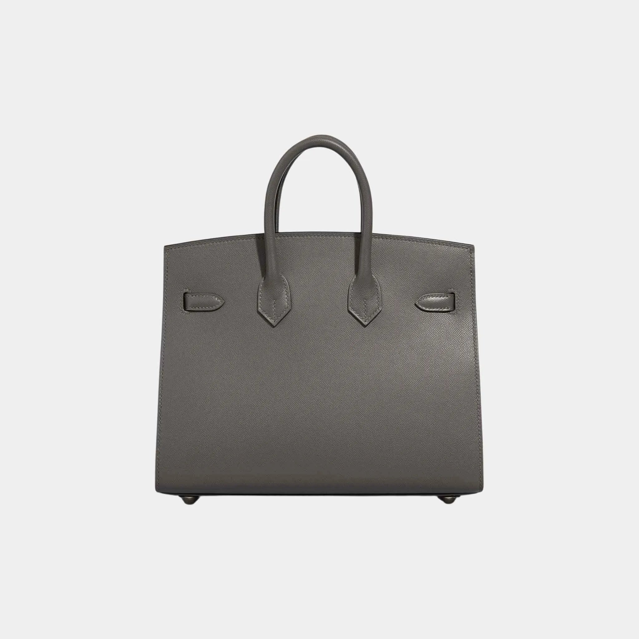 Hermes Birkin 25 Madame Sellier Gris Meyer, Back