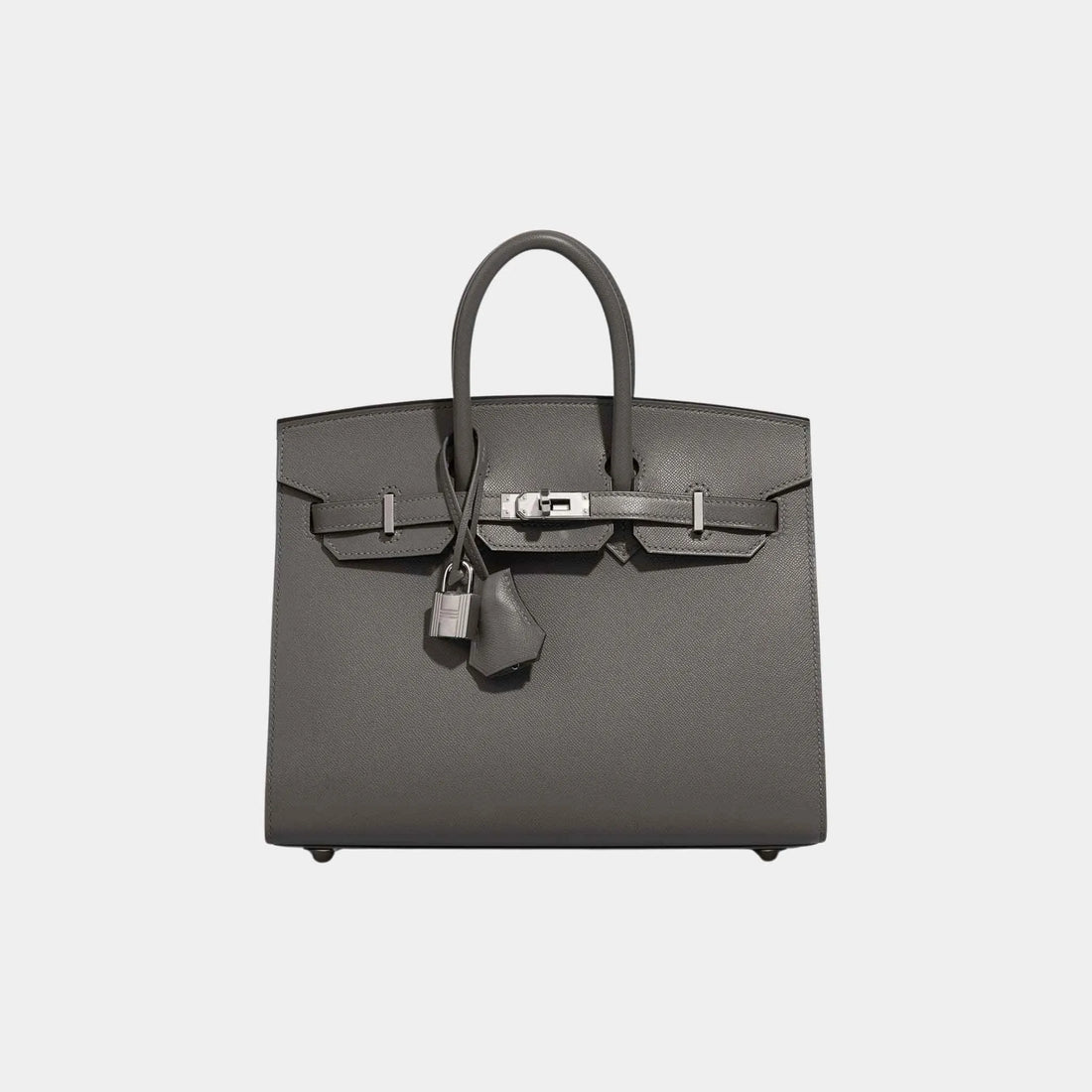 Hermes Birkin 25 Madame Sellier Gris Meyer, Front