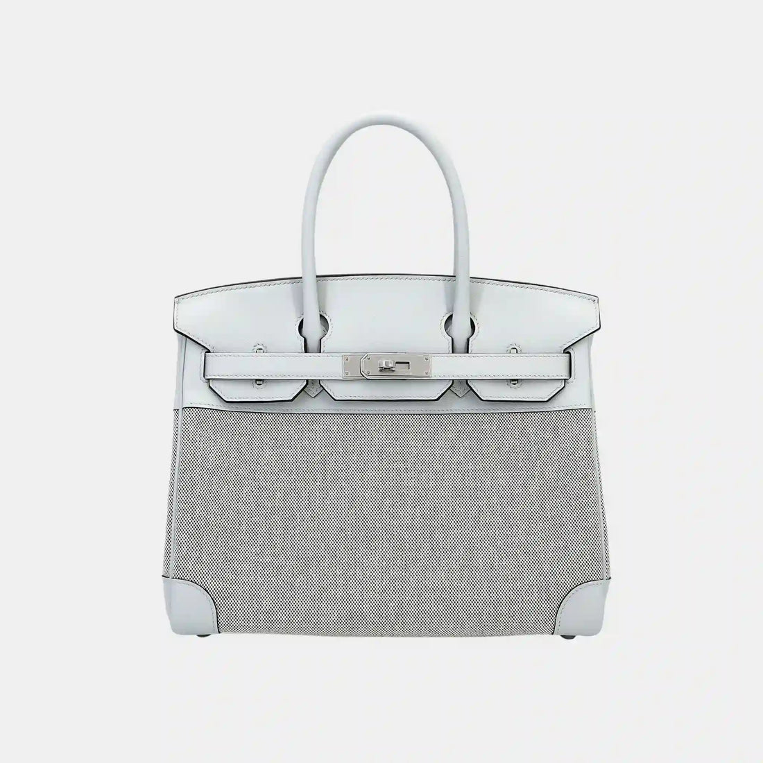 Hermes Birkin 30 Canvas-Swift Gris Platine PHW, Front