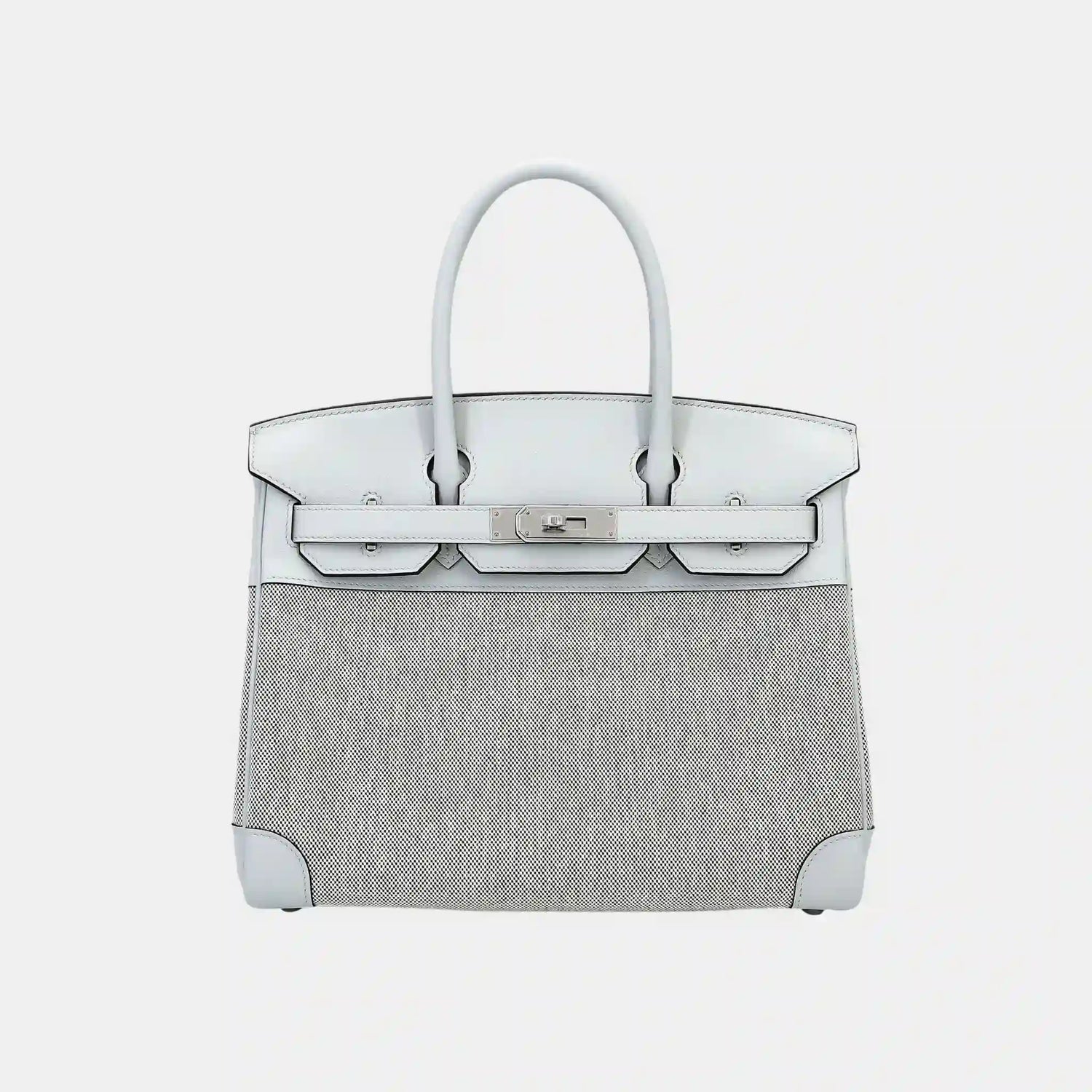 Hermes Birkin 30 Canvas-Swift Gris Platine PHW, Front